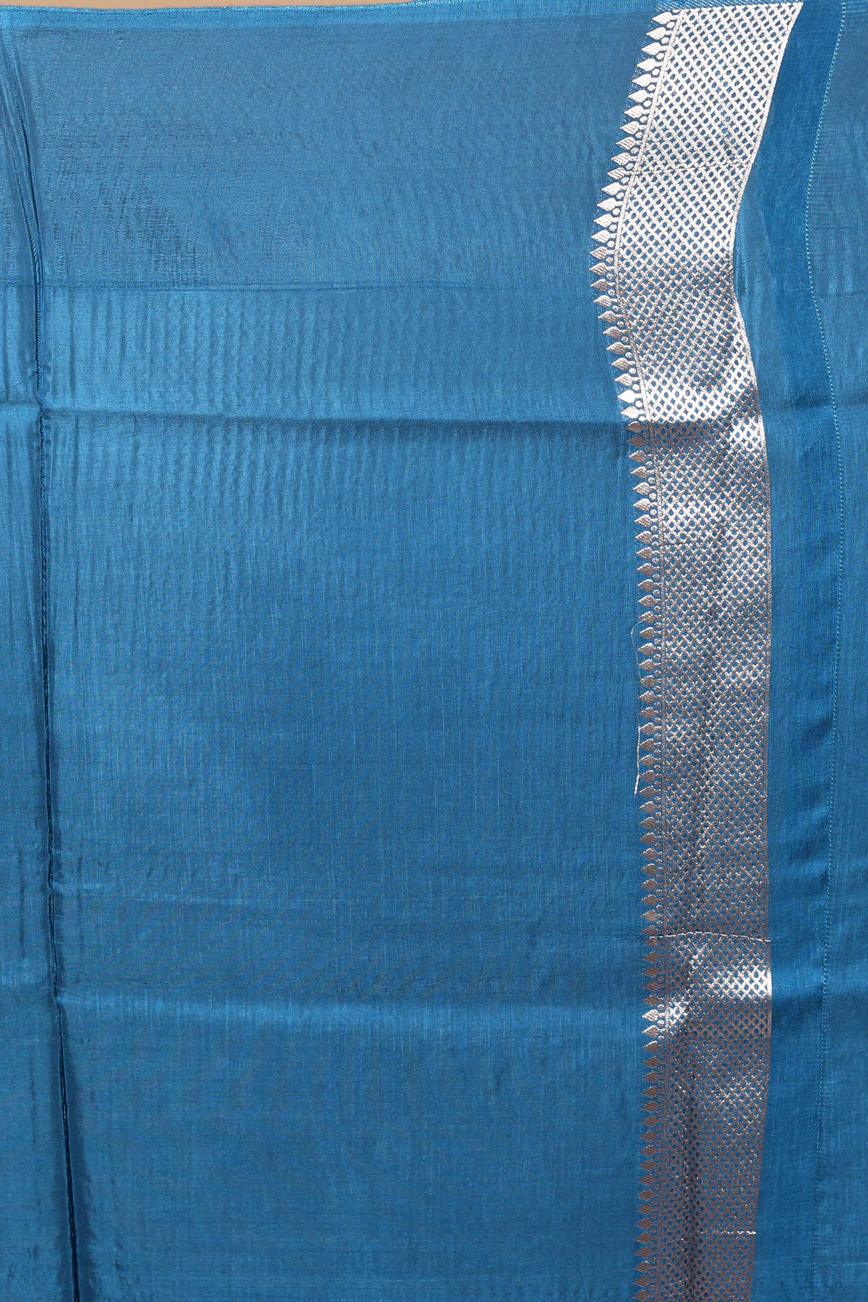Blue Blended Blended Silk Saree
