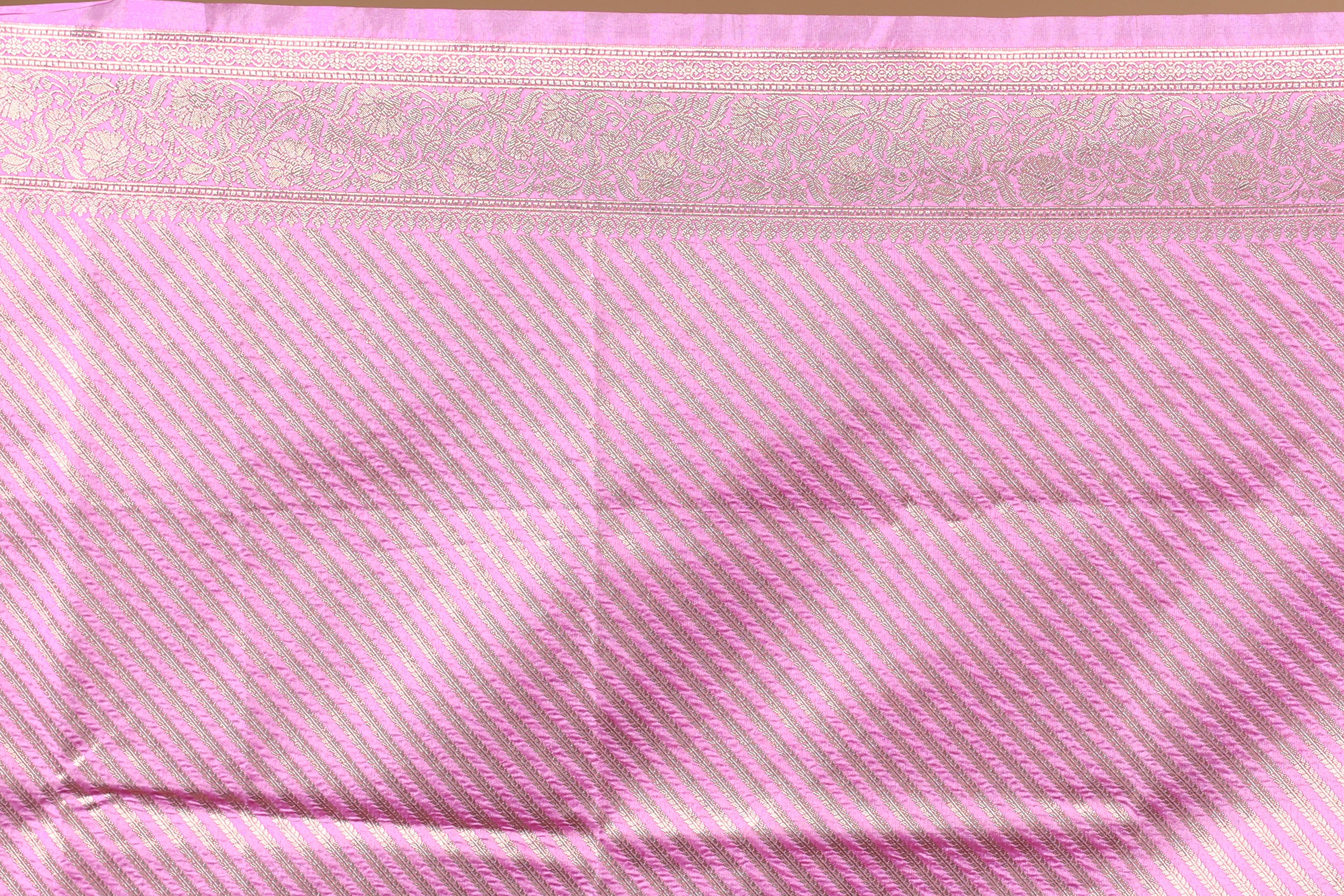 Pink Blended Blended Silk Saree