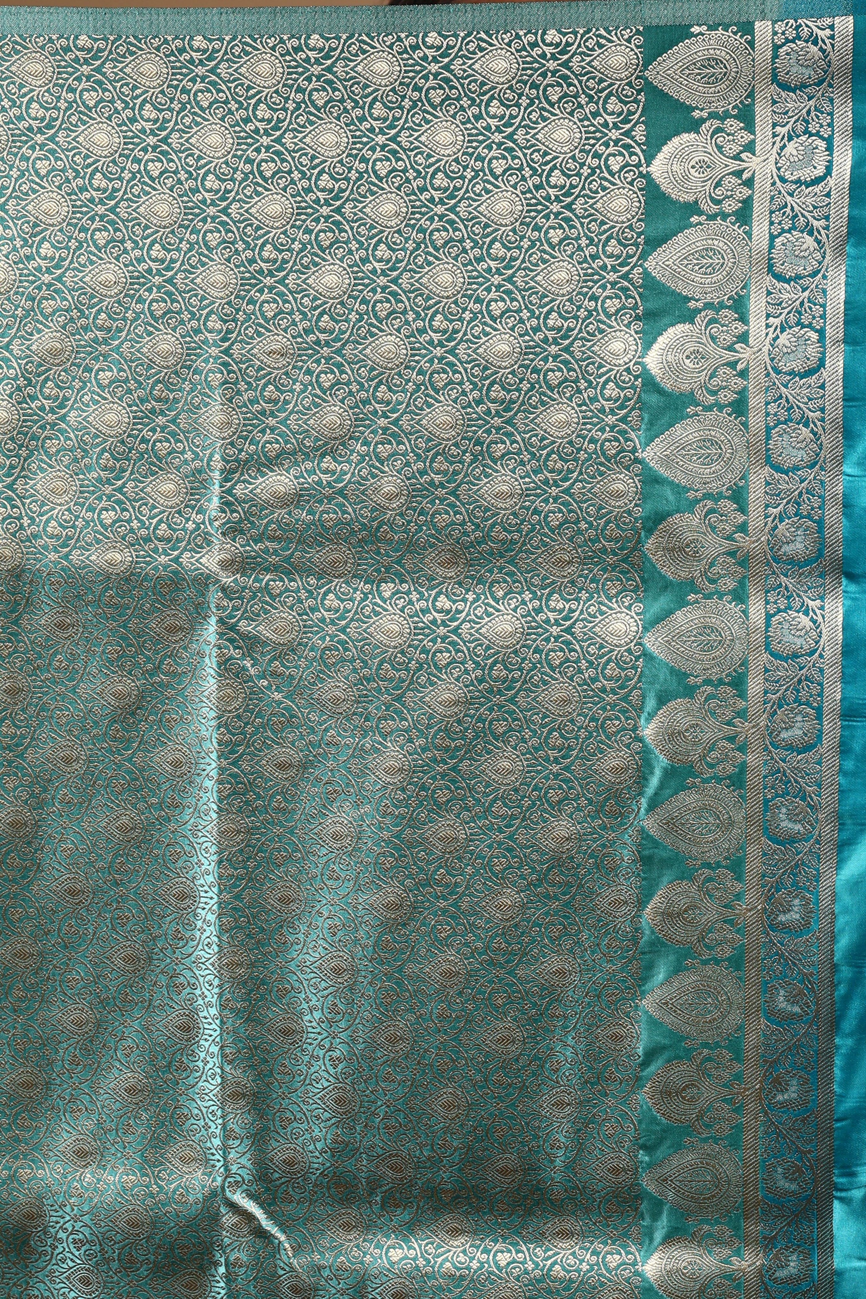 Green Blended Mashru Saree