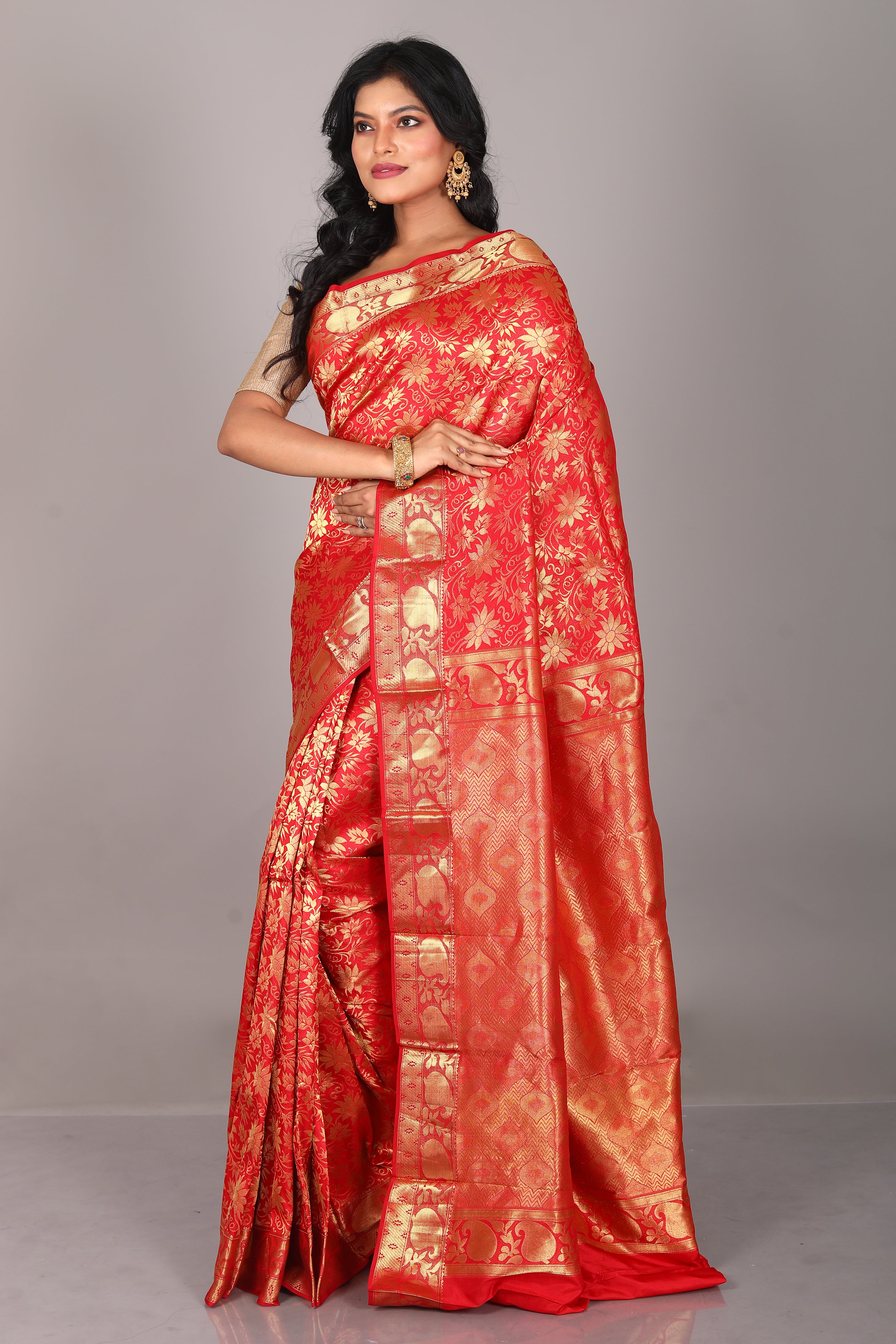Red Pure Kanjivaram Saree - Keya Seth Exclusive