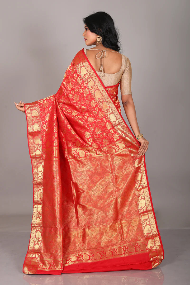 Red Pure Kanjivaram Saree - Keya Seth Exclusive
