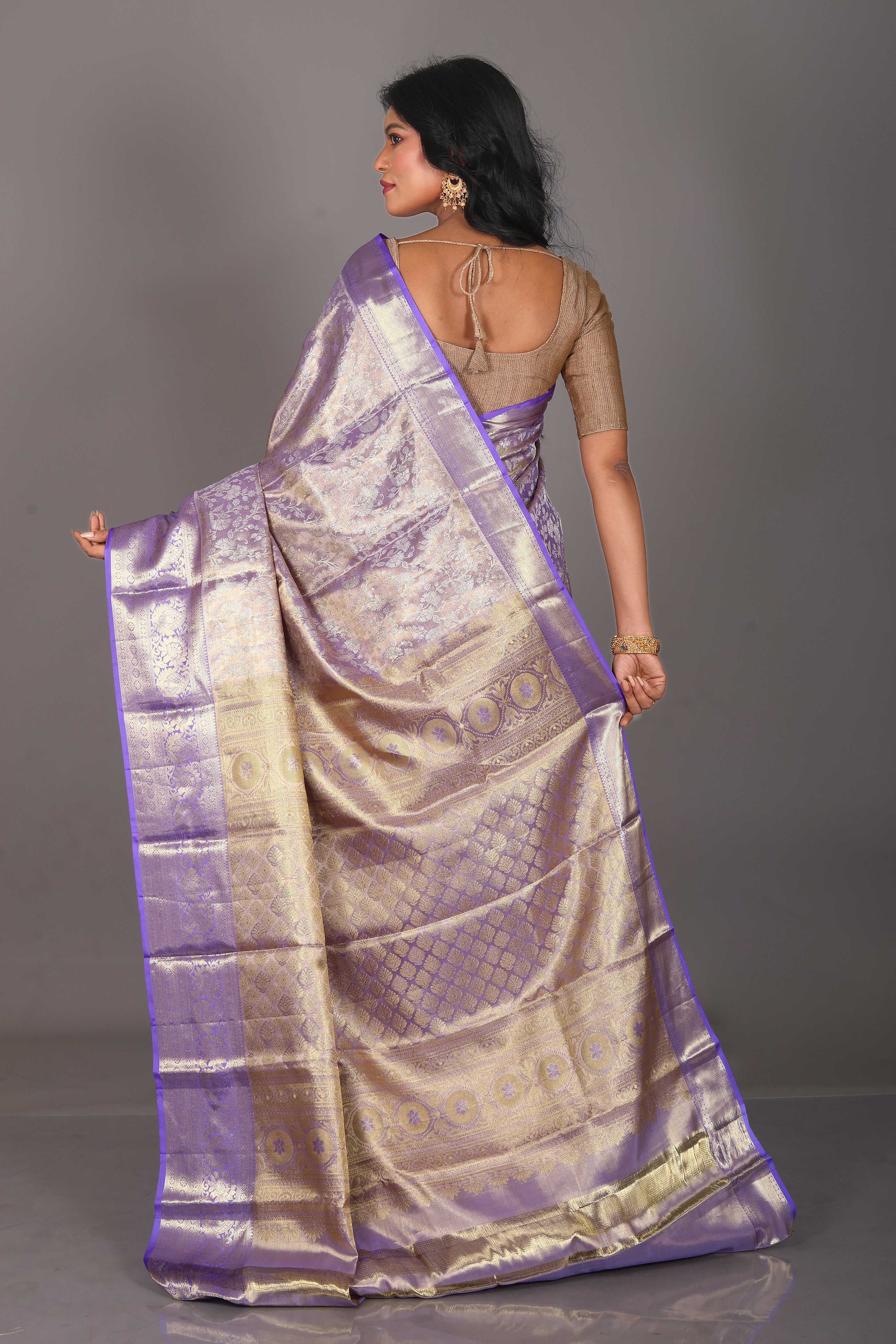 Purple Pure Tissue Kanjivaram Saree - Keya Seth Exclusive