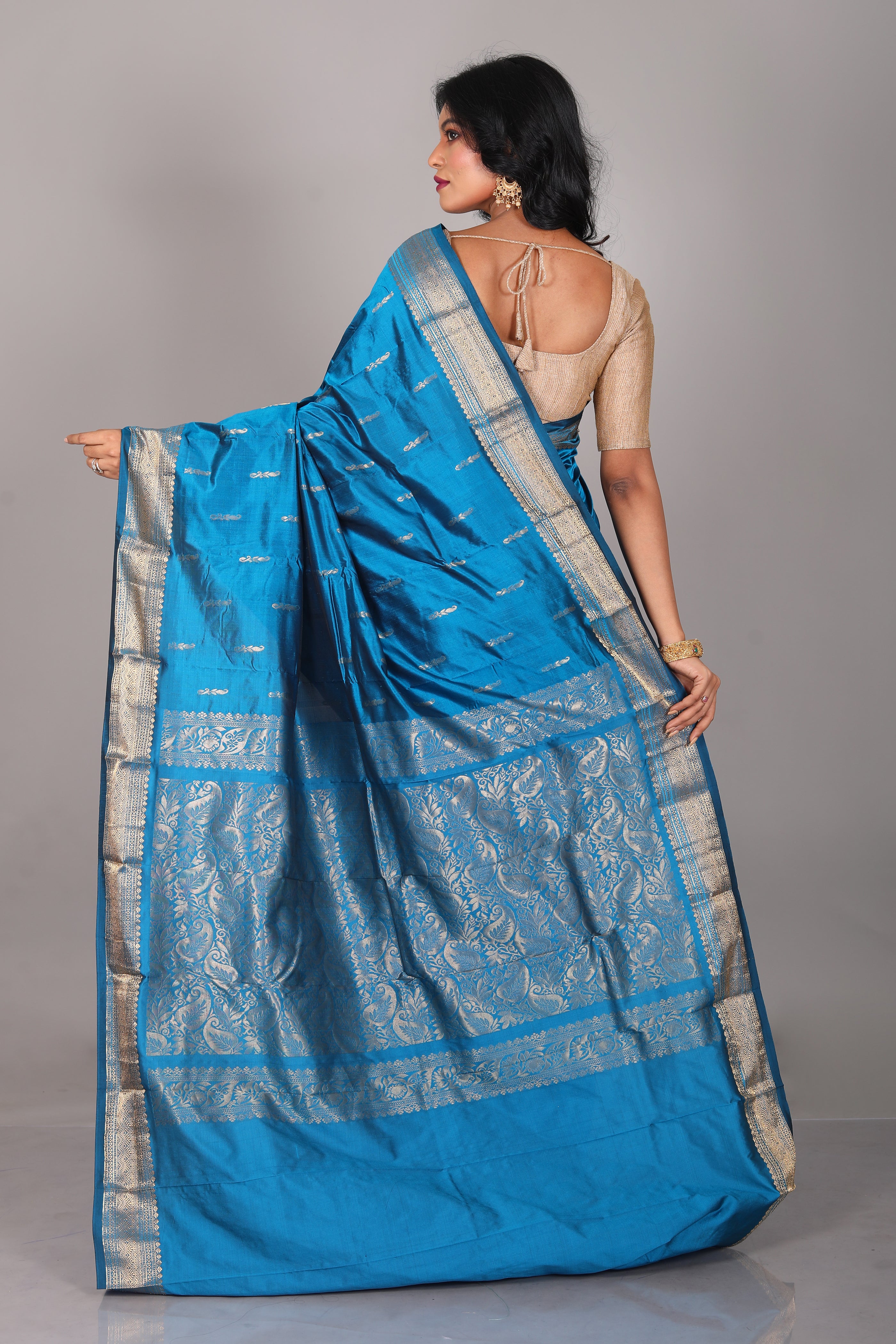 Blue Pure Kanjivaram Saree - Keya Seth Exclusive