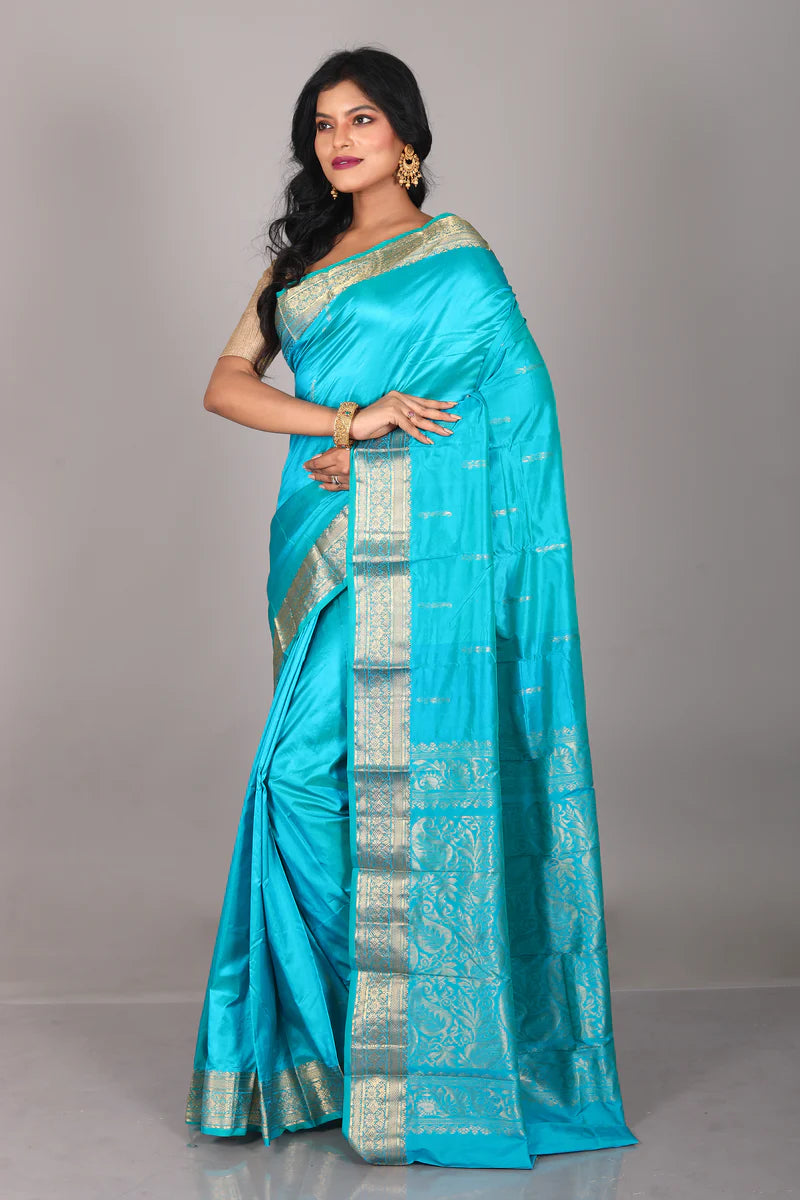 Sea Green Pure Kanjivaram Saree - Keya Seth Exclusive