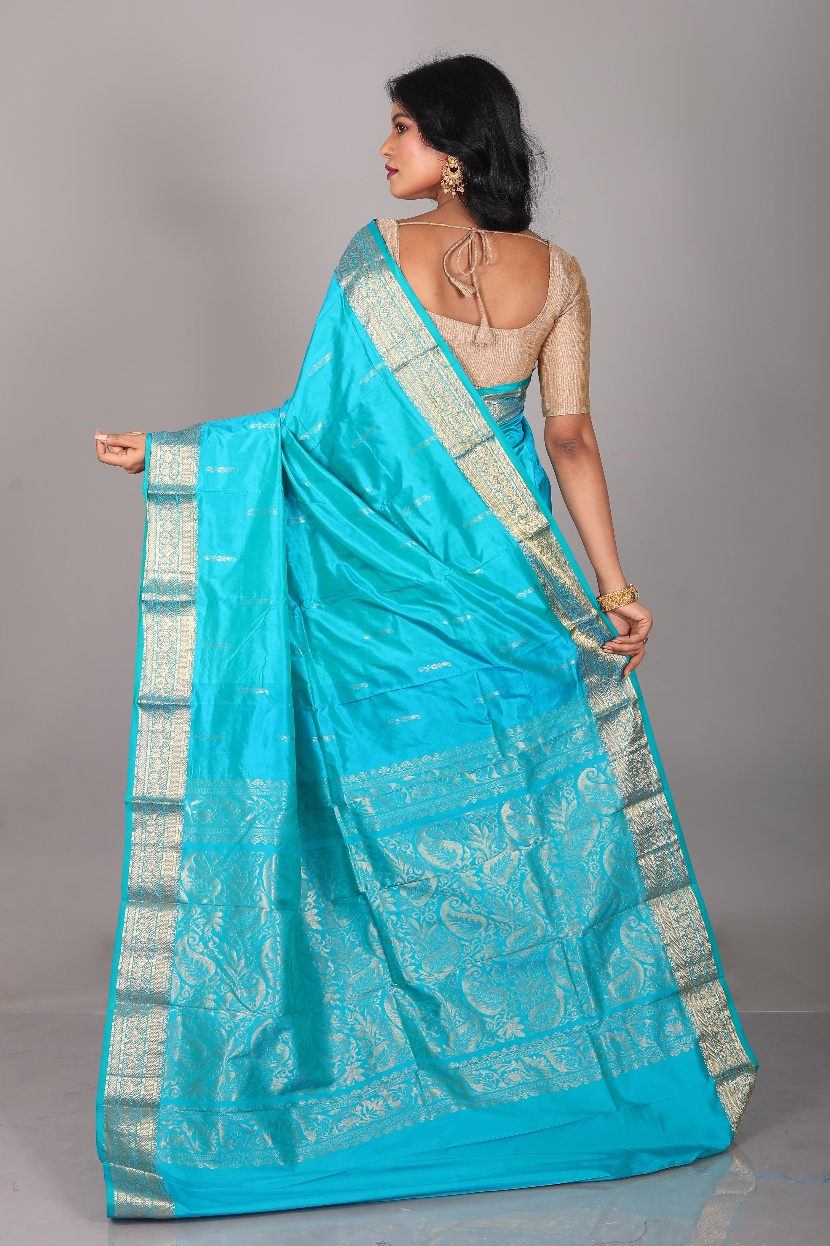 Sea Green Pure Kanjivaram Saree - Keya Seth Exclusive