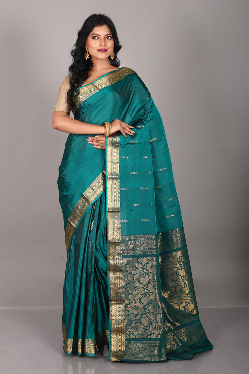 Rama Green Pure Kanjivaram Saree - Keya Seth Exclusive