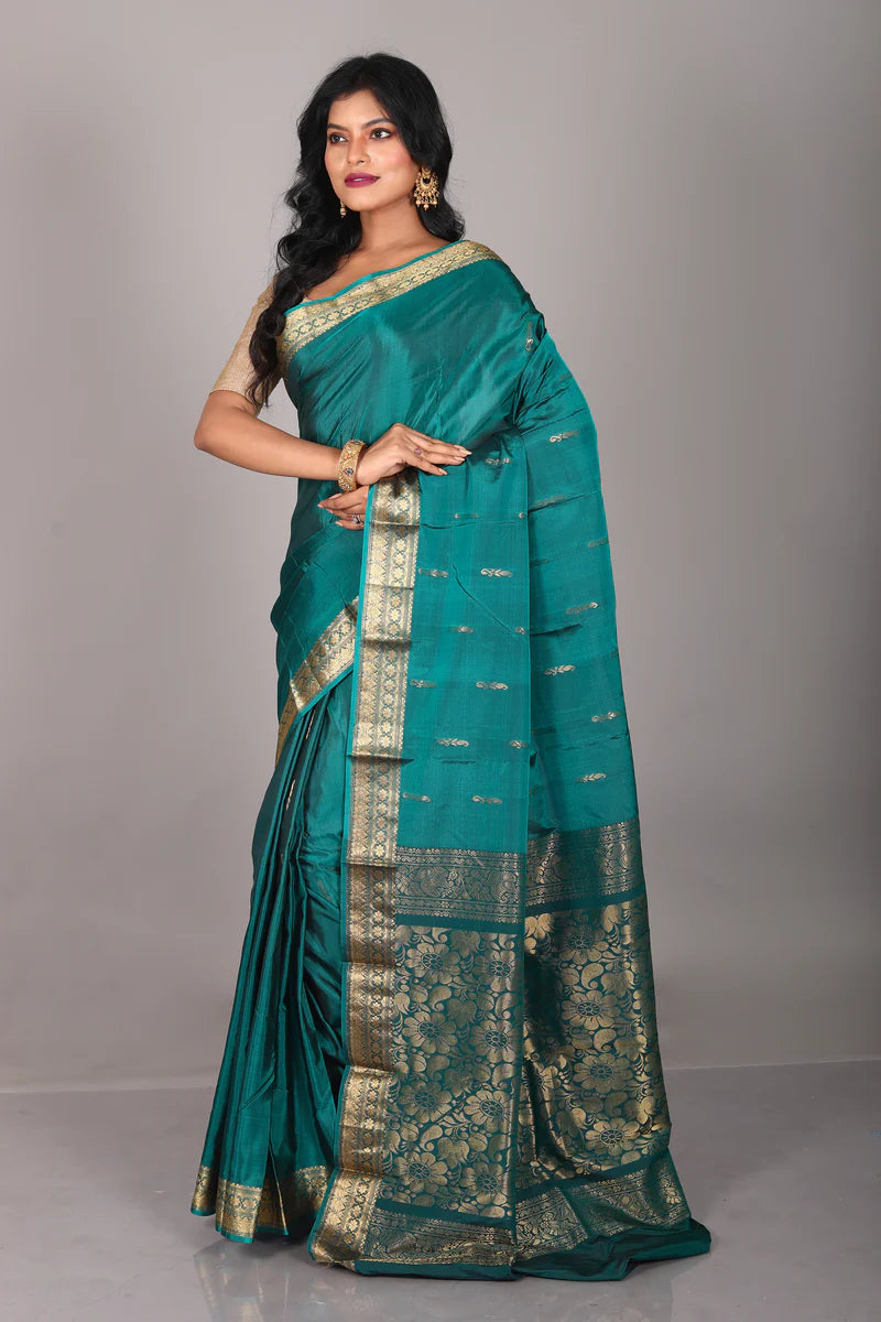 Rama Green Pure Kanjivaram Saree - Keya Seth Exclusive