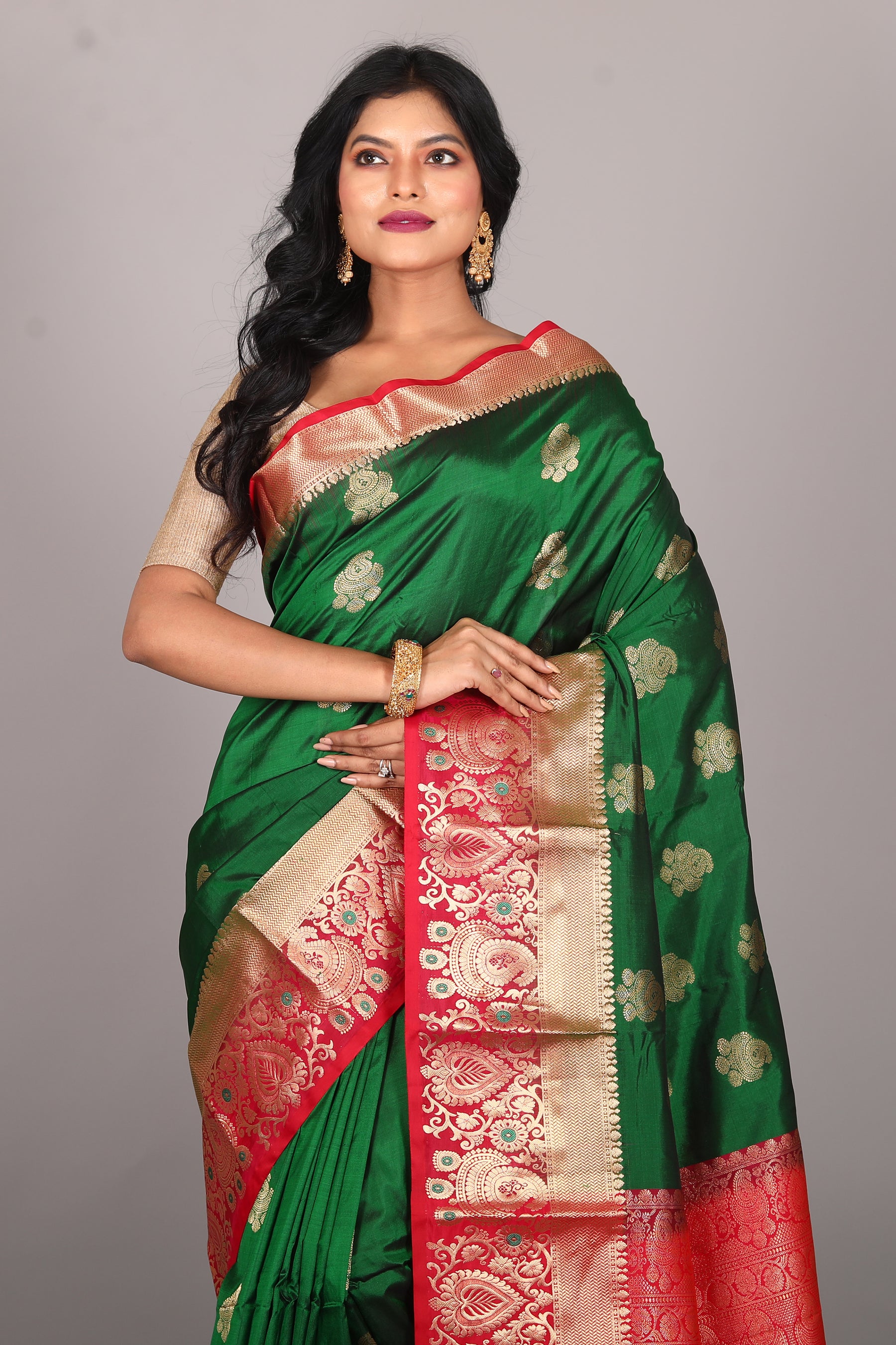 Green Pure Kanjivaram Saree - Keya Seth Exclusive