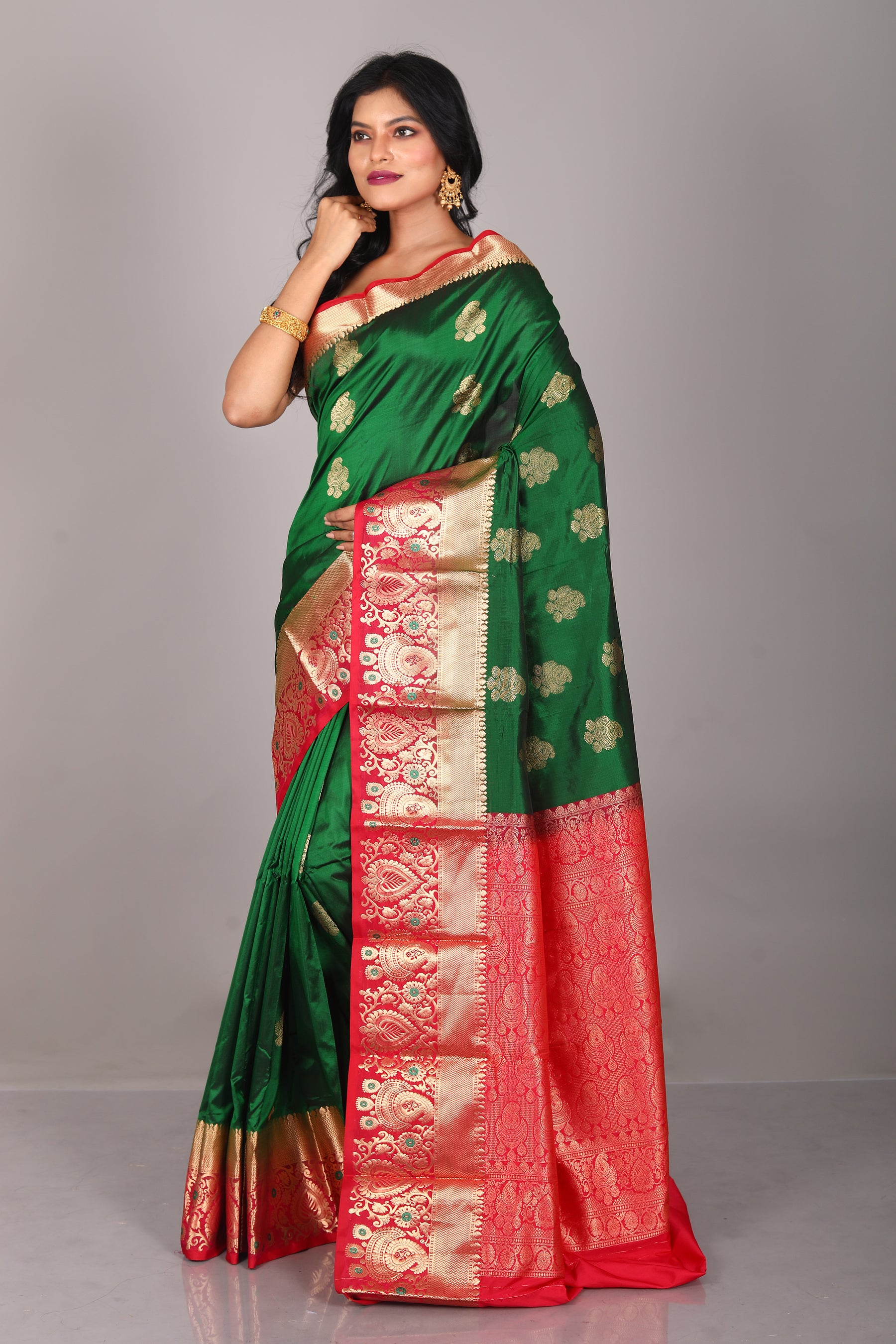 Green Pure Kanjivaram Saree - Keya Seth Exclusive