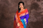 Load image into Gallery viewer, Royal Blue Pure Silk Handloom Saree - Keya Seth Exclusive

