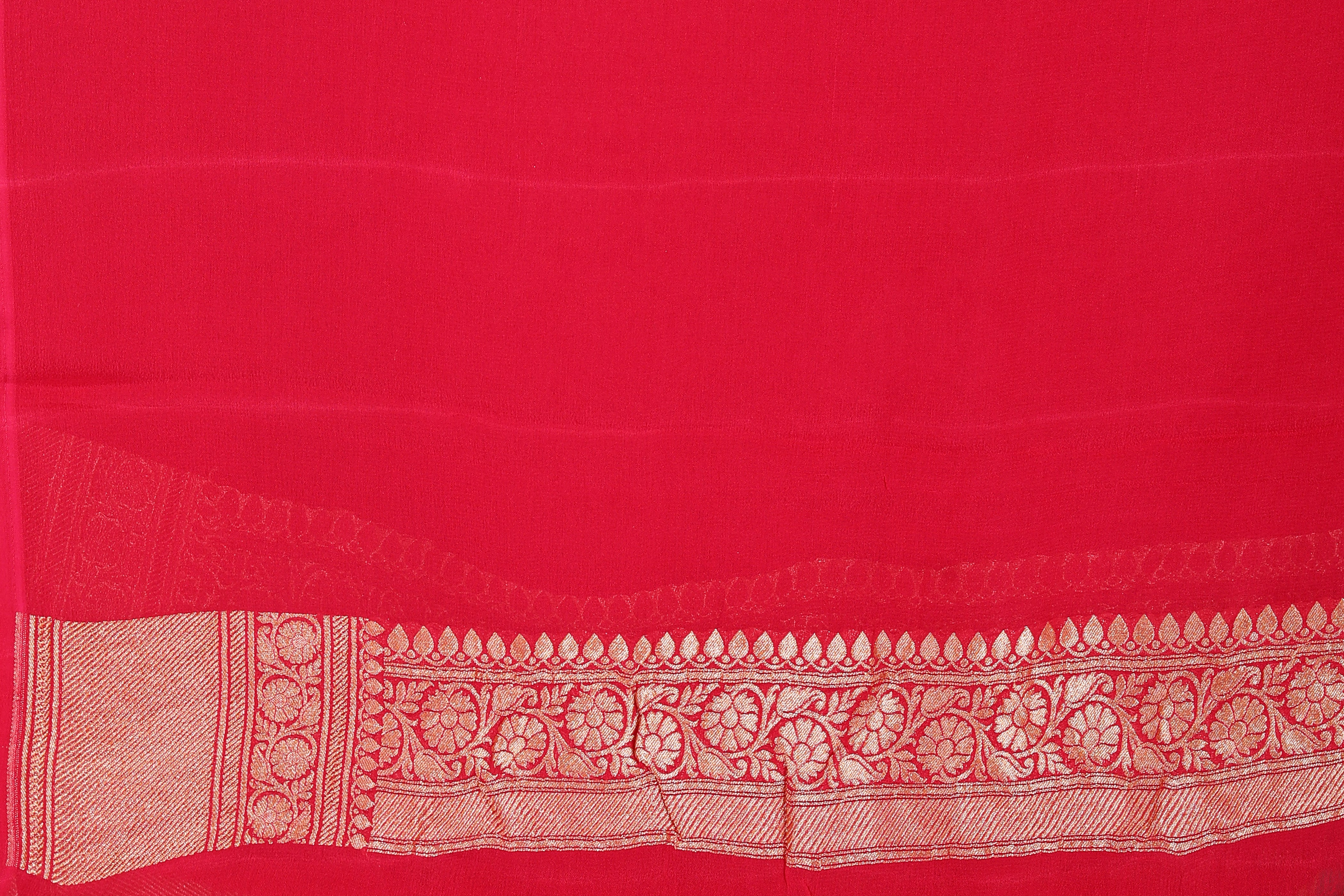 Red Pure Khaddi Saree - Keya Seth Exclusive