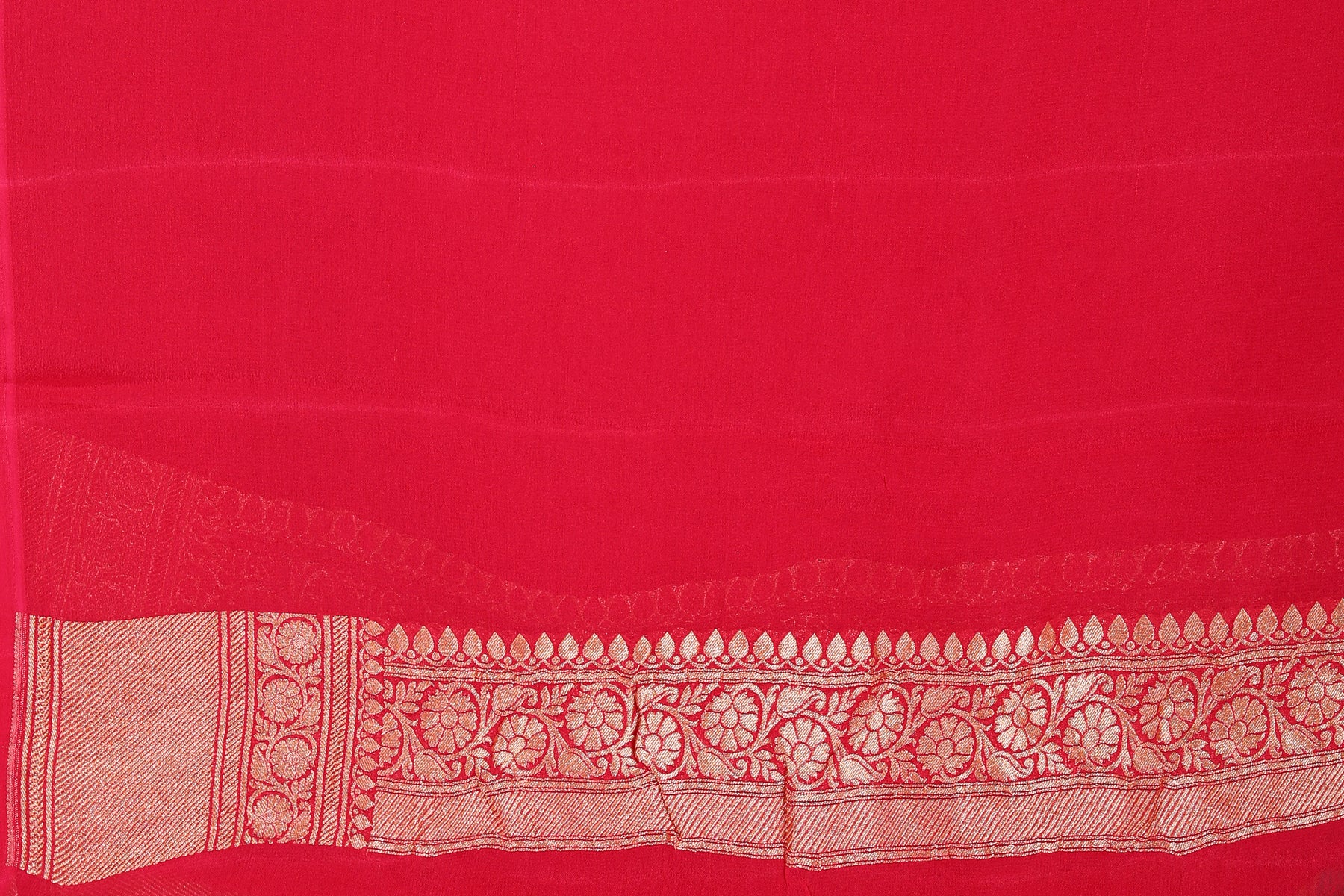 Red Pure Khaddi Saree - Keya Seth Exclusive