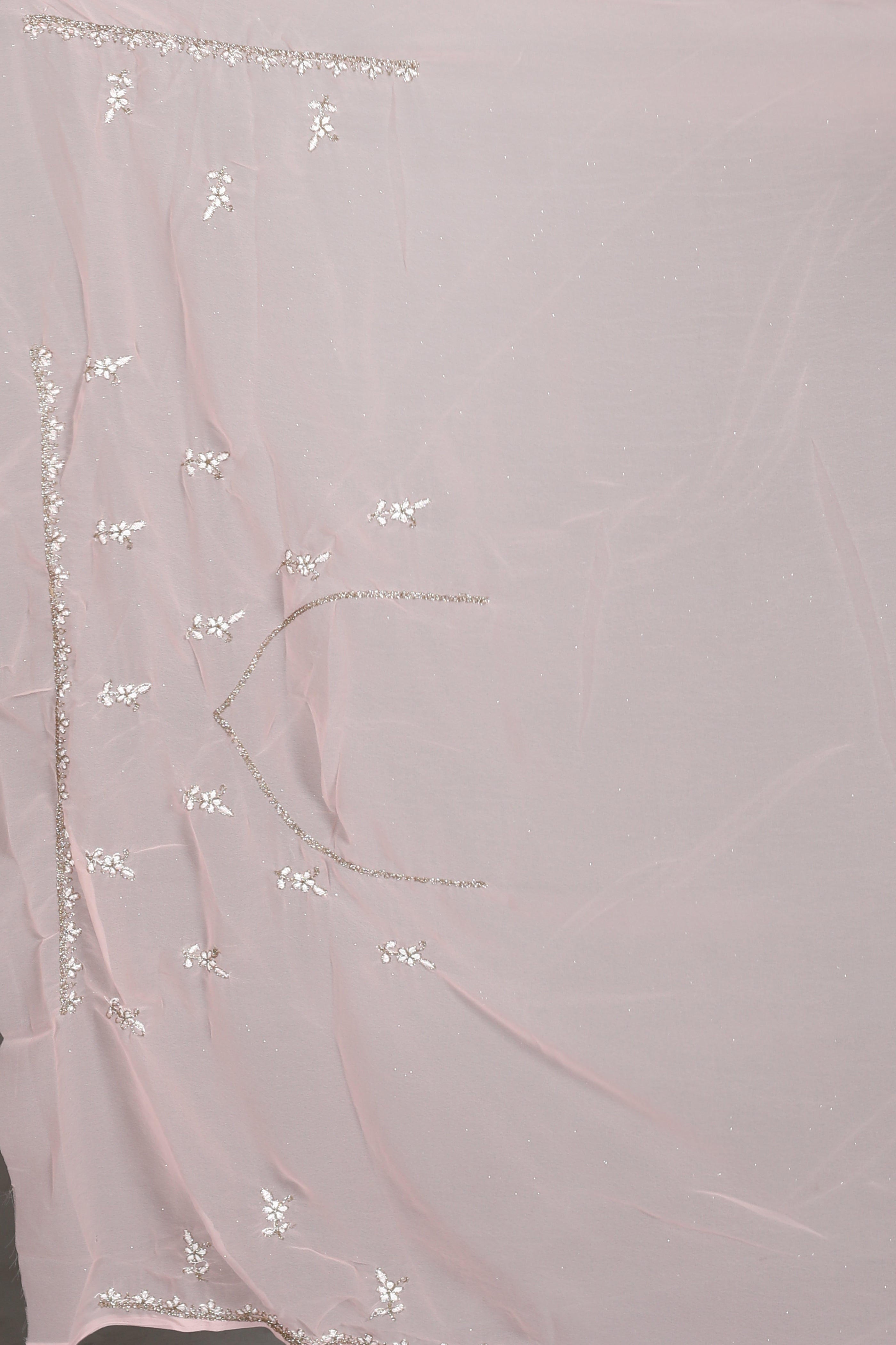 Peach Blended Georgette Saree