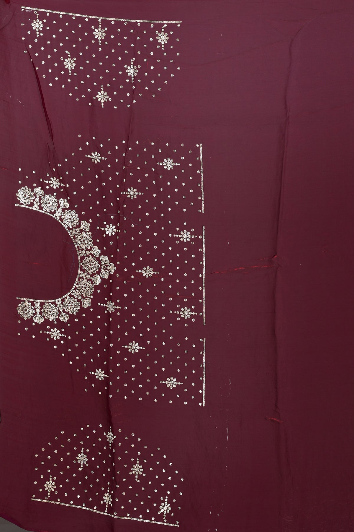 Wine Blended Georgette Saree