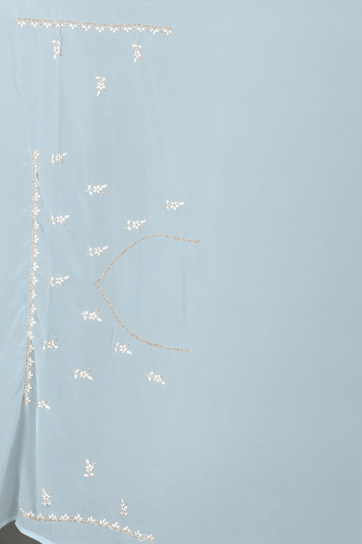 Light Blue Blended Georgette Saree