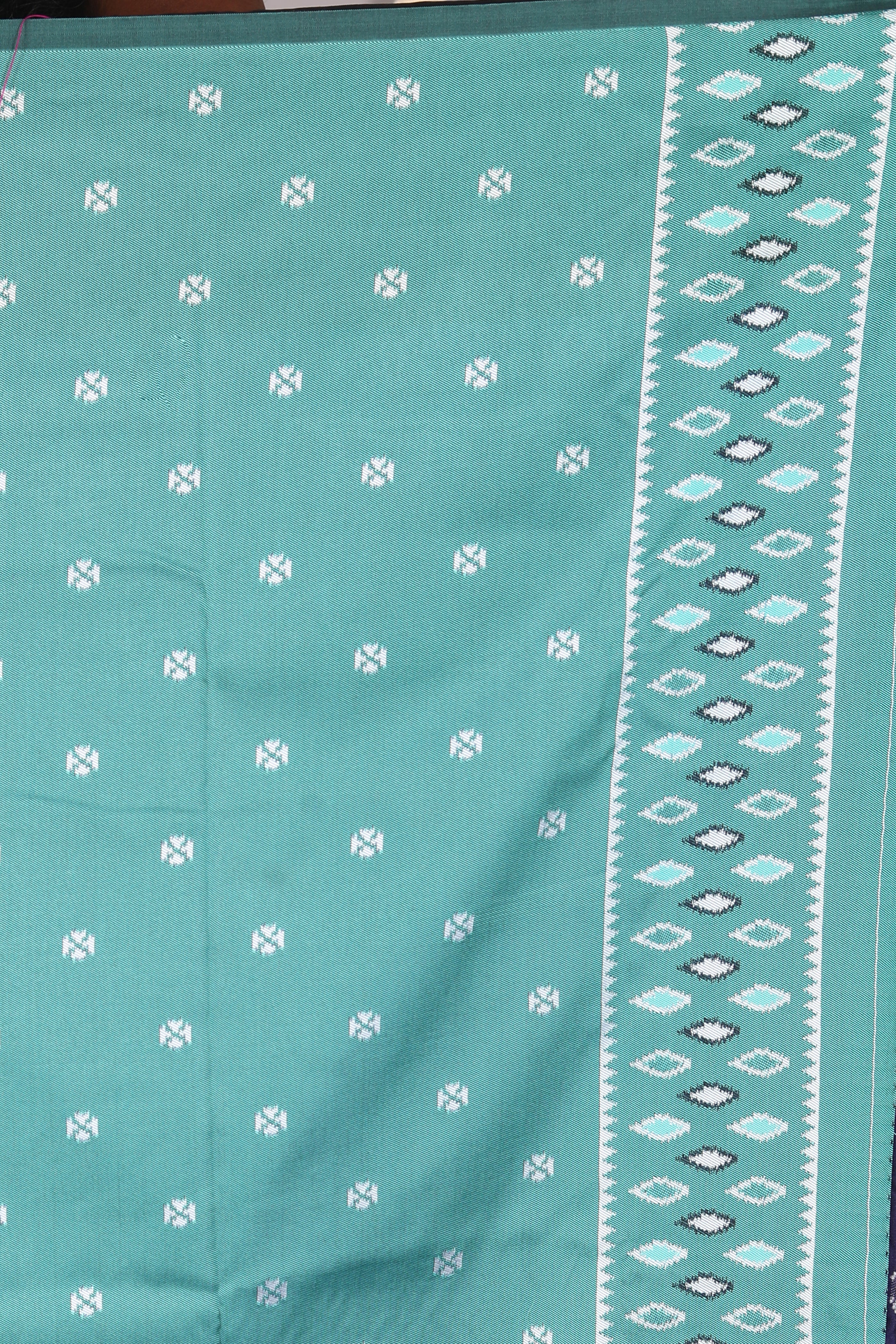 Navy Blue Blended Ikkat Silk Saree - Keya Seth Exclusive