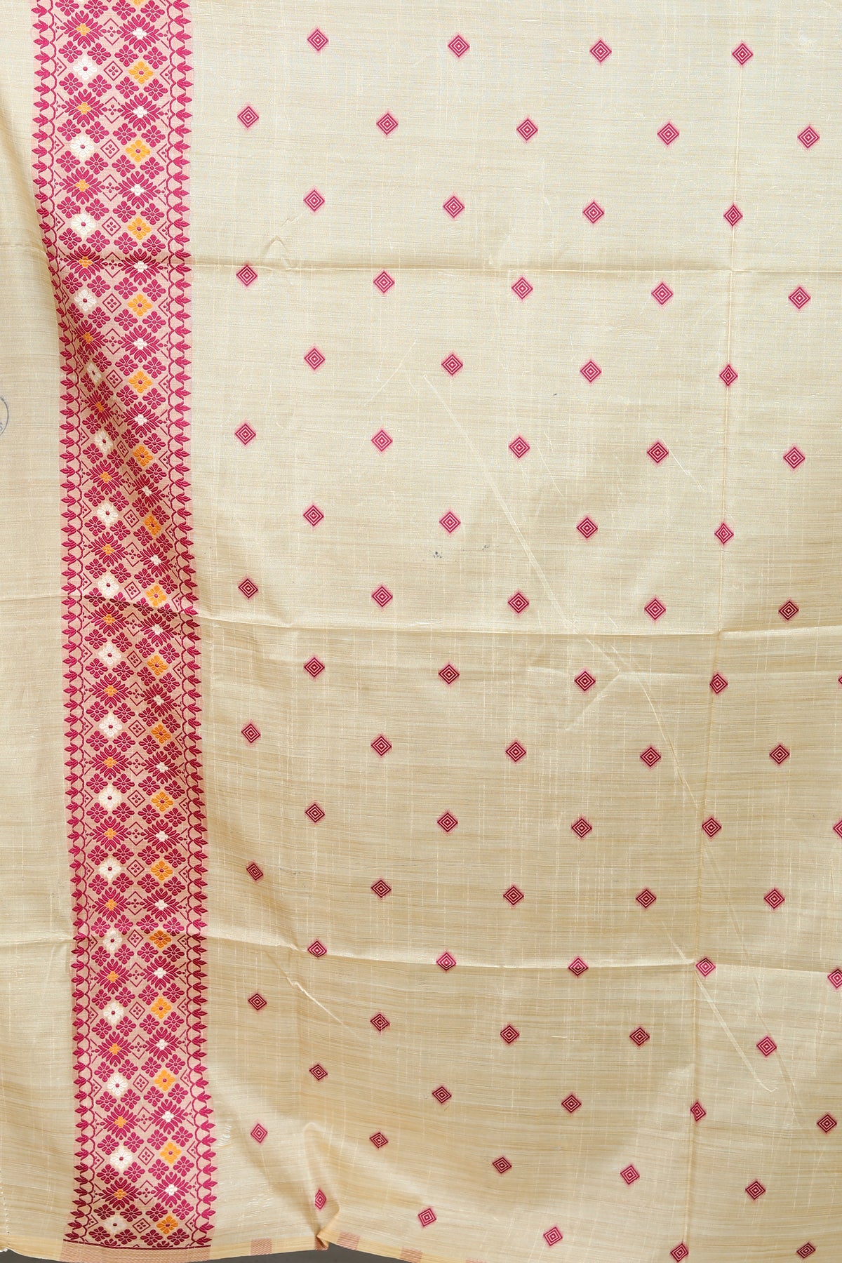 Offwhite Blended Tussar Silk Saree