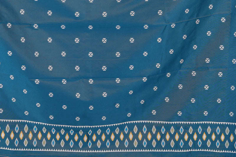 Mustard Blended Ikkat Silk Saree - Keya Seth Exclusive