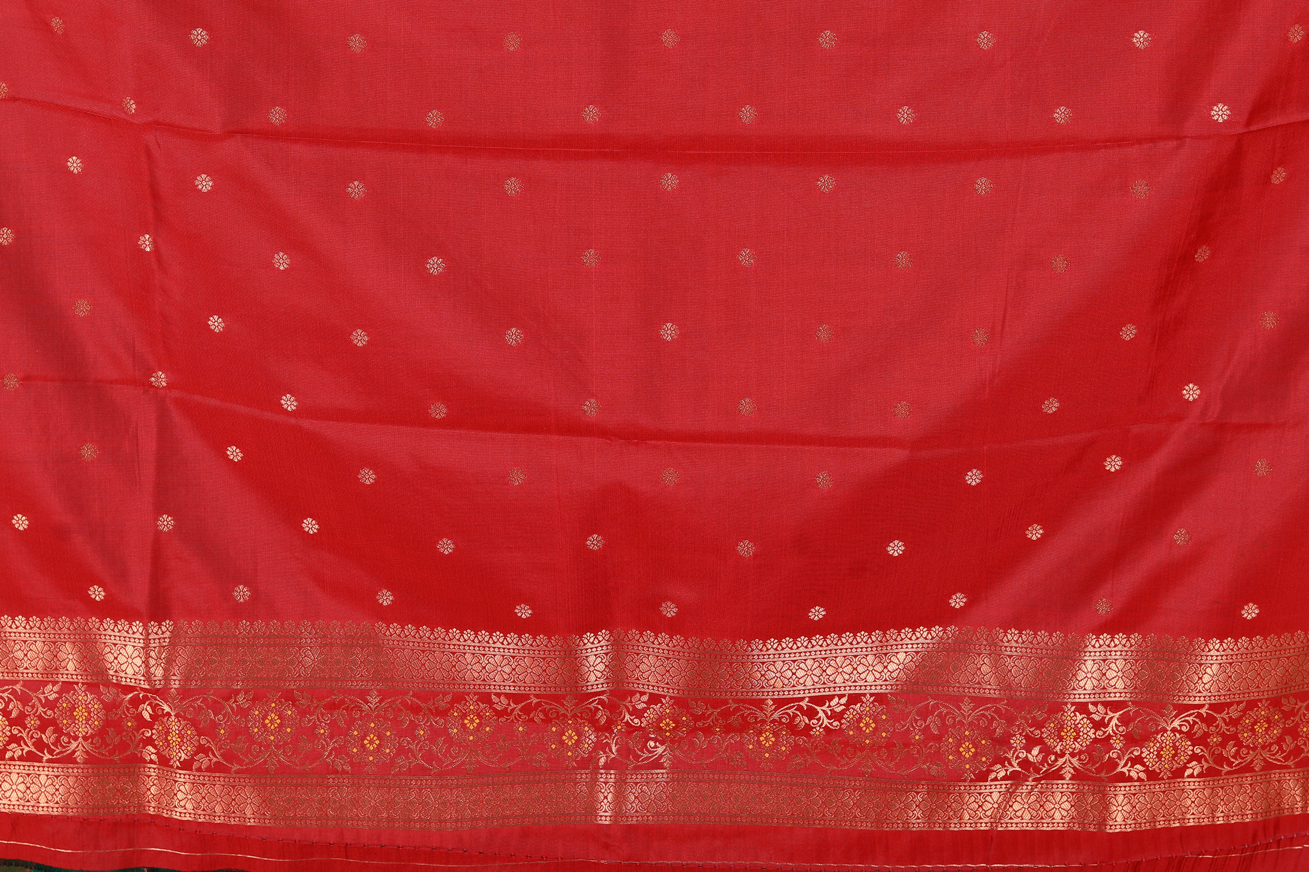 Bottle Green Blended Satin Silk Saree - Keya Seth Exclusive