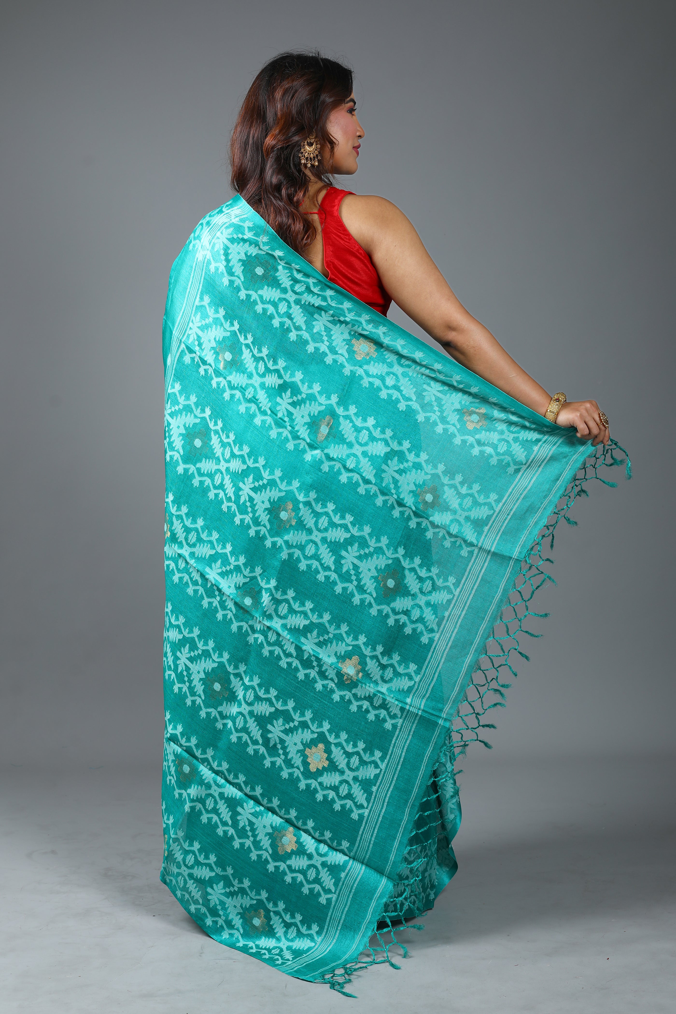 Green Pure Tussar Saree