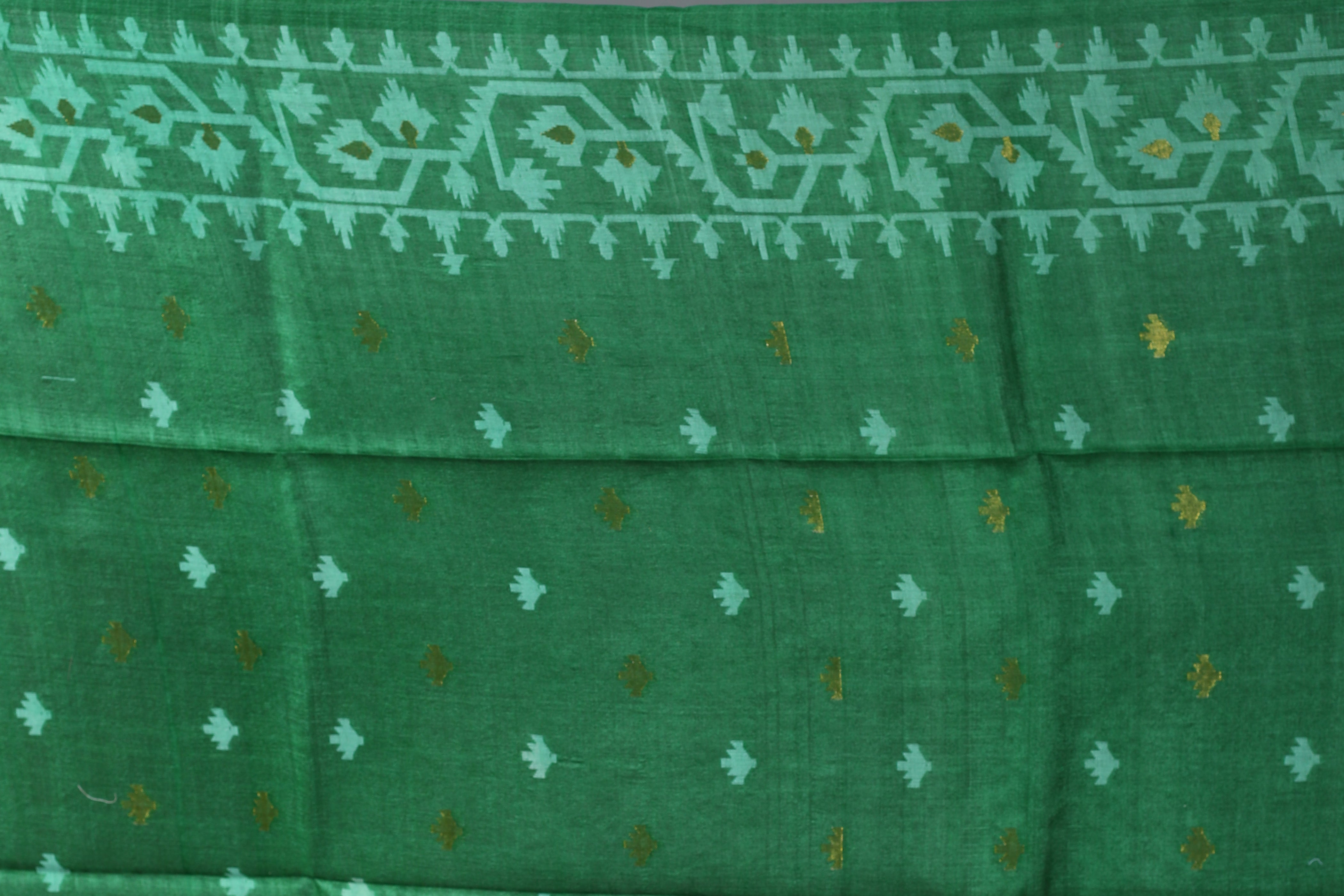 Green Pure Tussar Saree