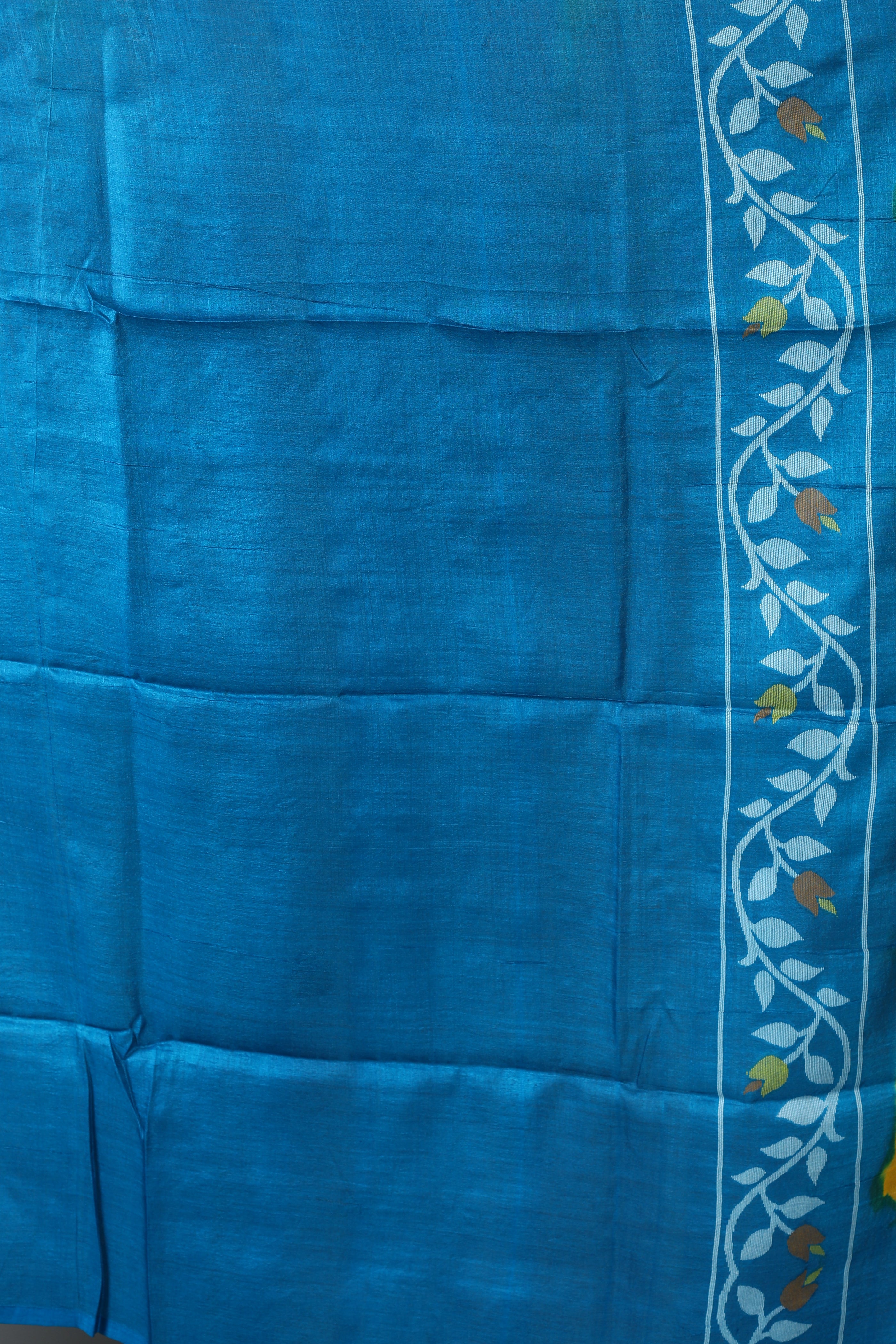 Yellow Pure Tussar Saree
