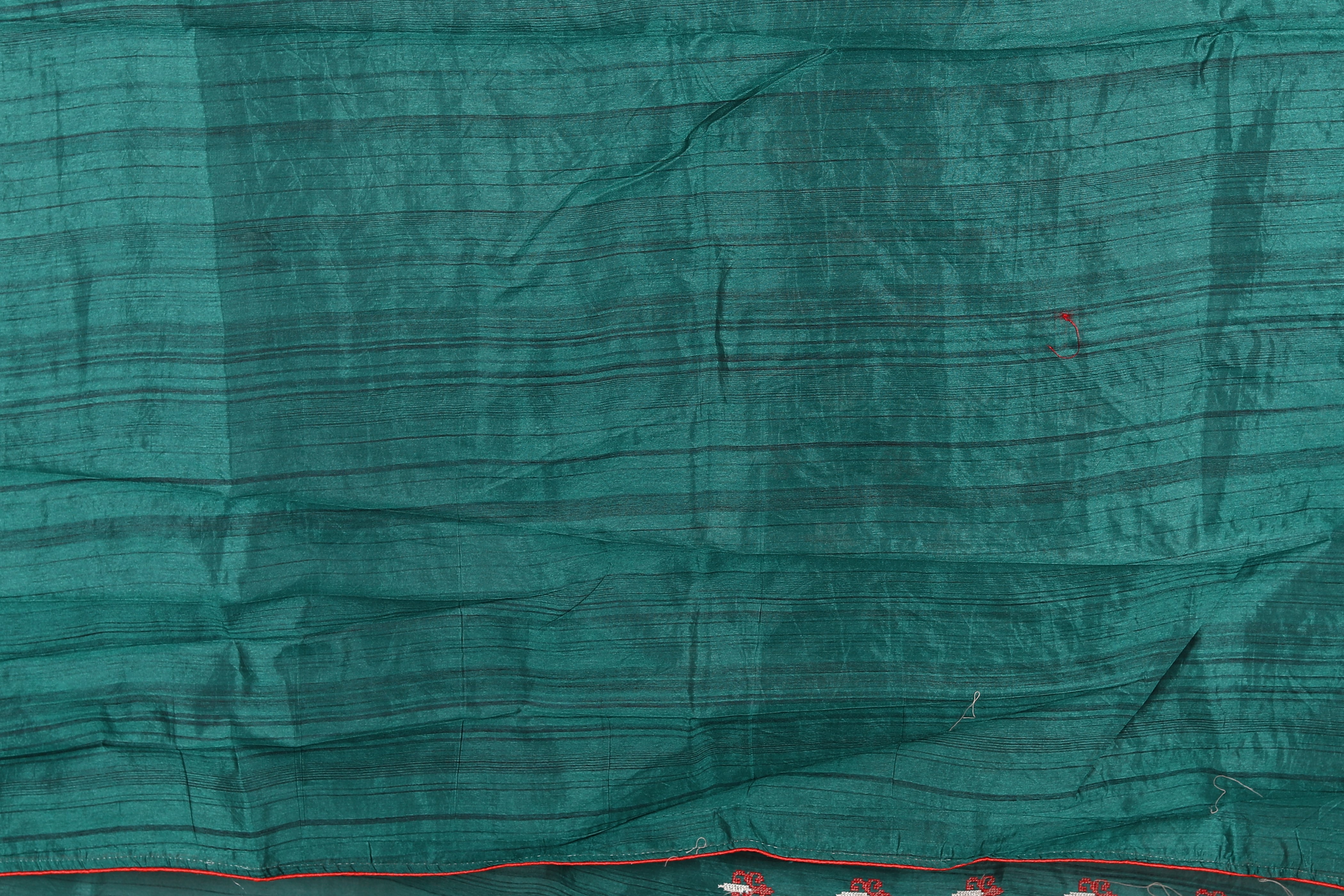 Bottle Green Blended Tussar Saree - Keya Seth Exclusive