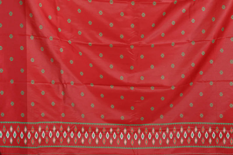 White Blended Ikkat Silk Saree - Keya Seth Exclusive