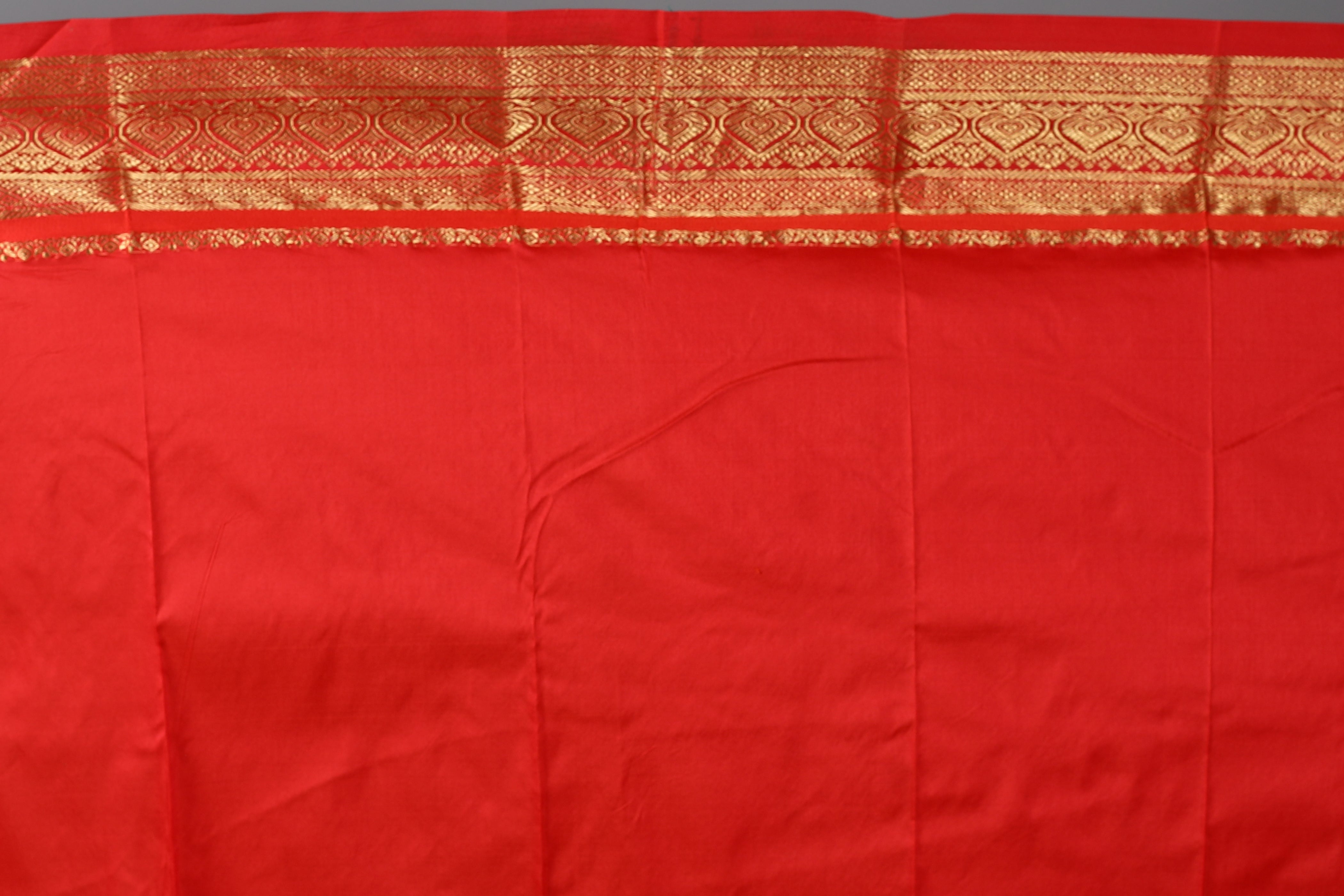 Dual Tone Blue Blended Kanjivaram Silk Saree