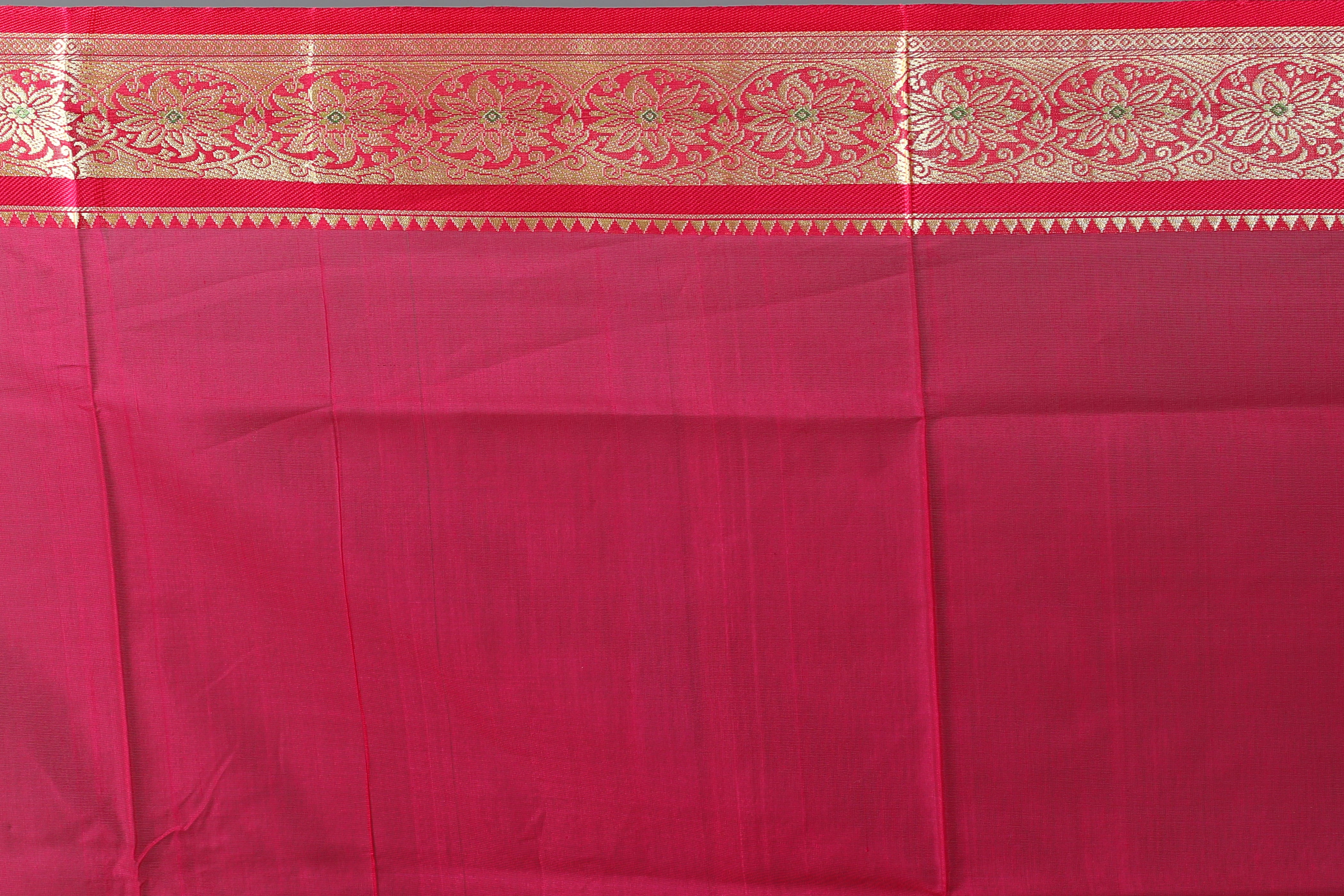 Maroon Blended Pattu Silk Saree