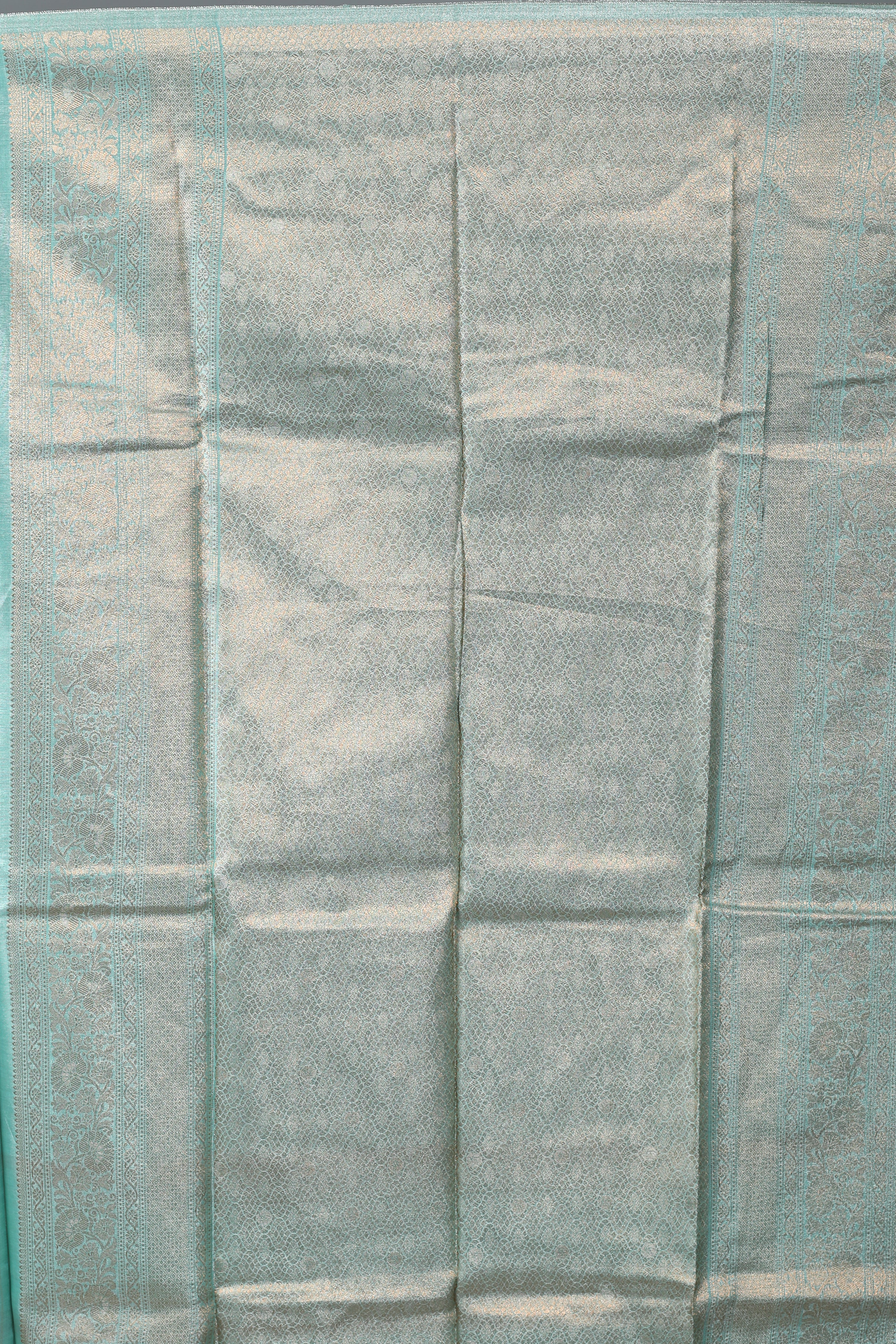 Sea Green Blended Tissue Kanjivaram Saree