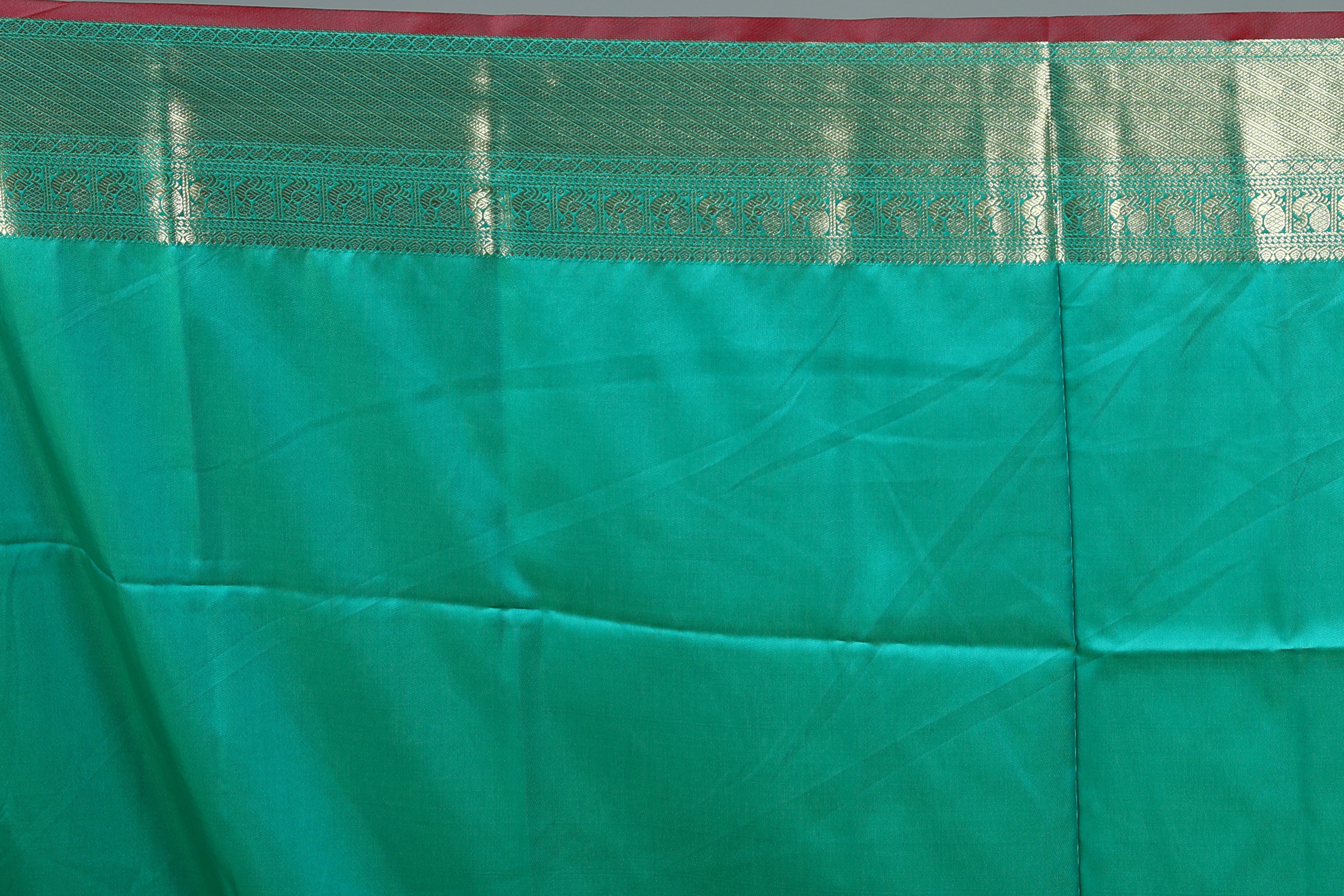 Olive Green Blended Kanjivaram Silk Saree