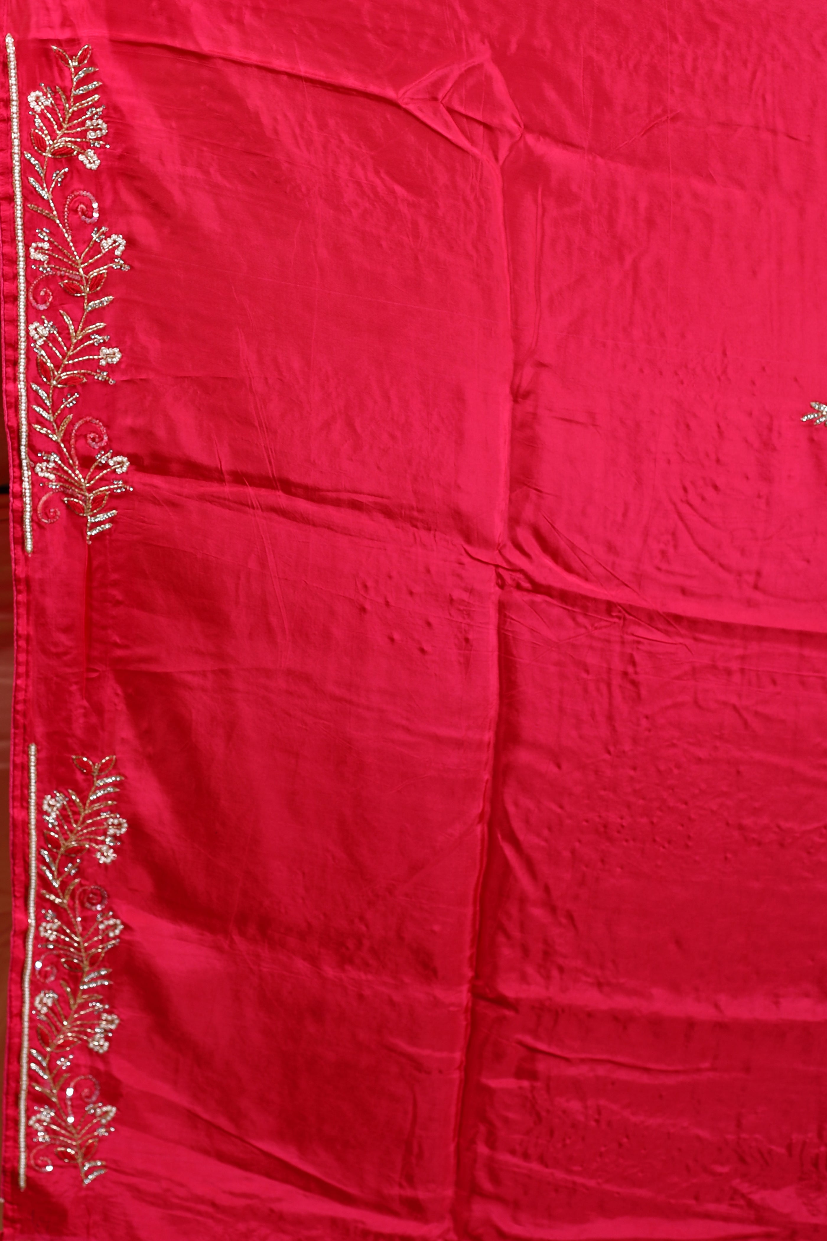 Pink Tie & Dye Dola Silk Saree