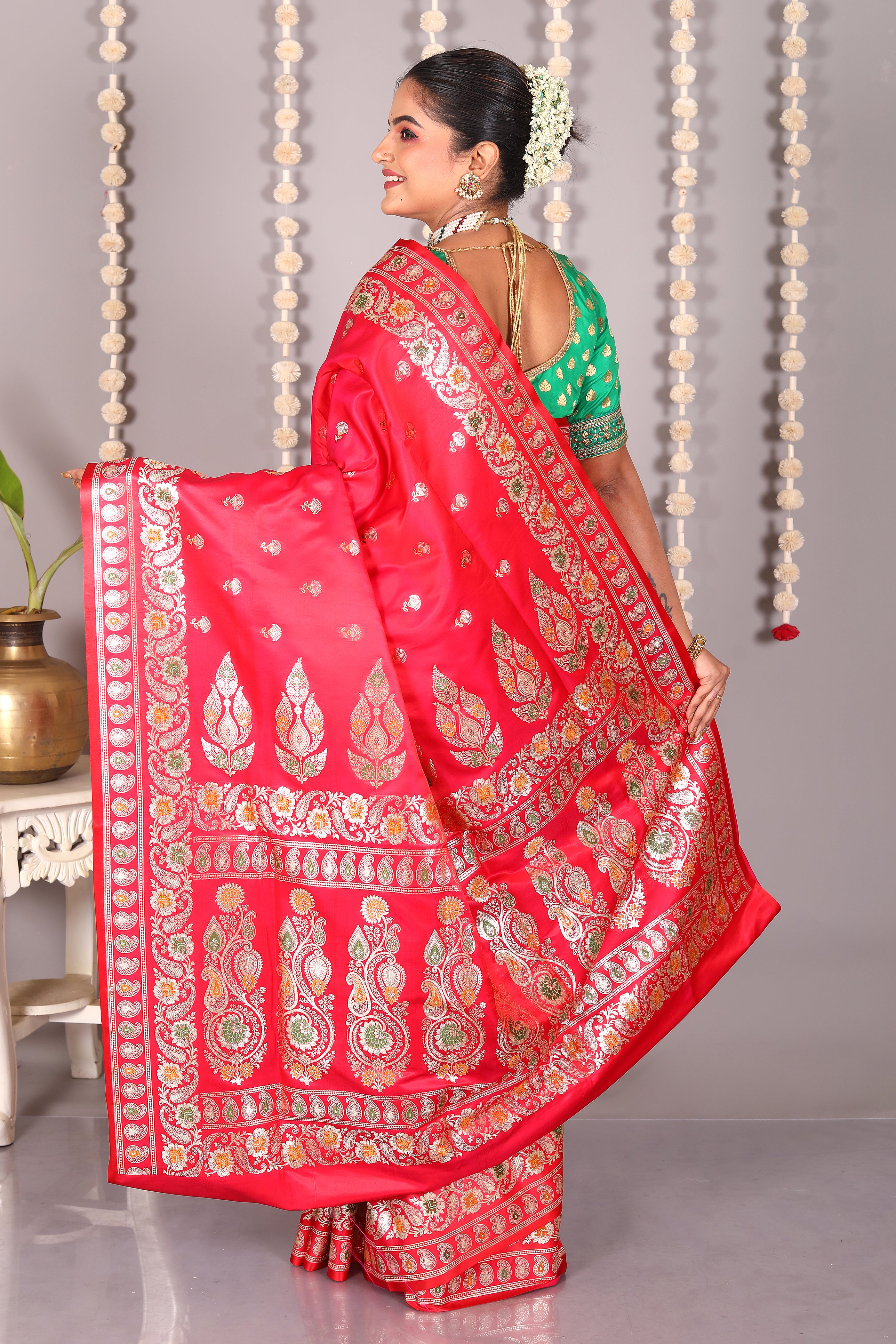 Pink Pure Banarasi Silk Saree - Keya Seth Exclusive