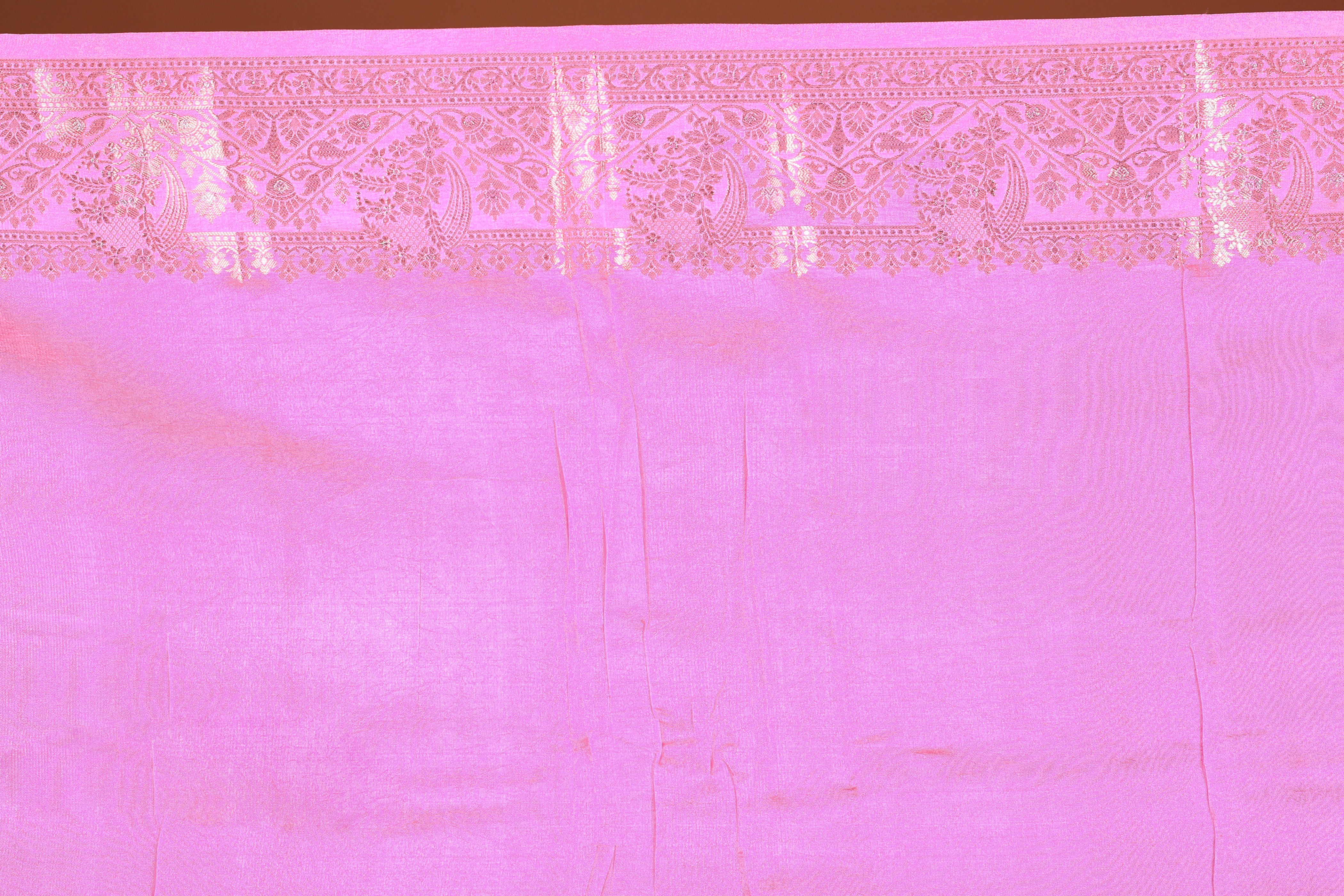 Designer Light Pink Tussar Saree