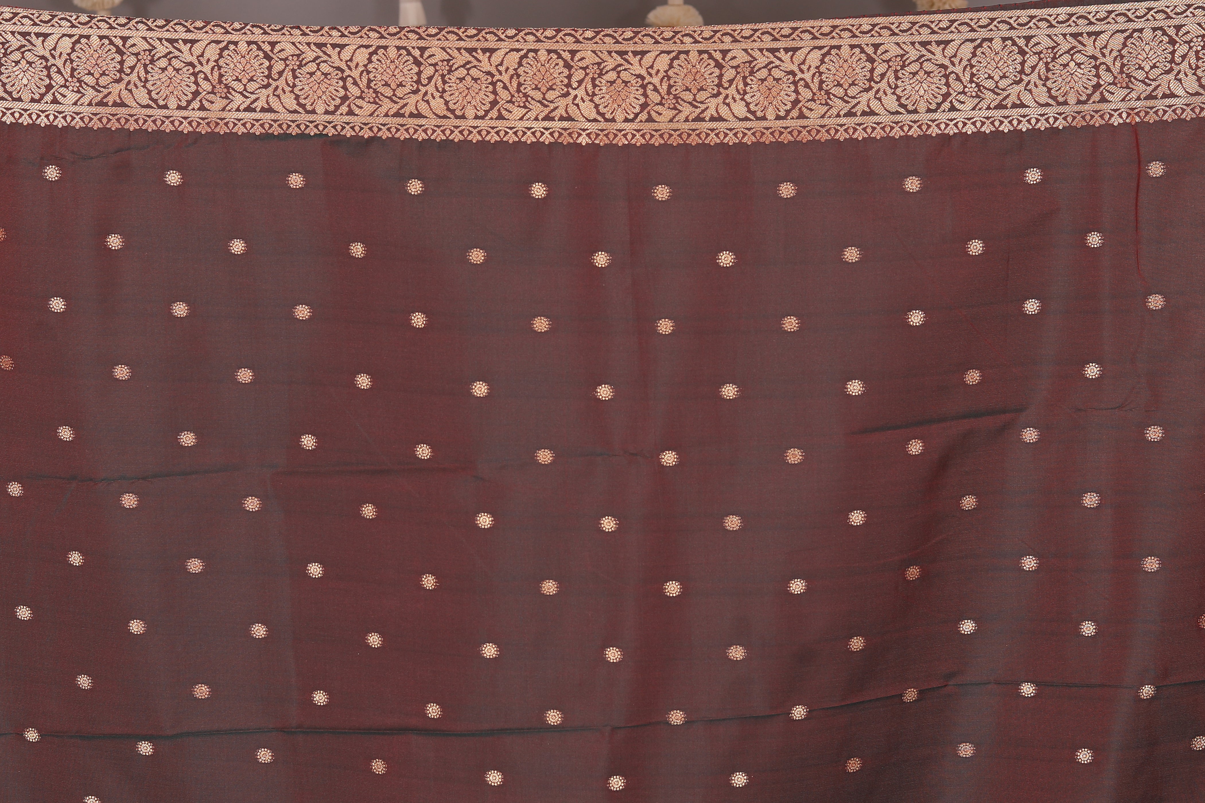 Dual Tone Brown Blended Mashru Silk Saree - Keya Seth Exclusive