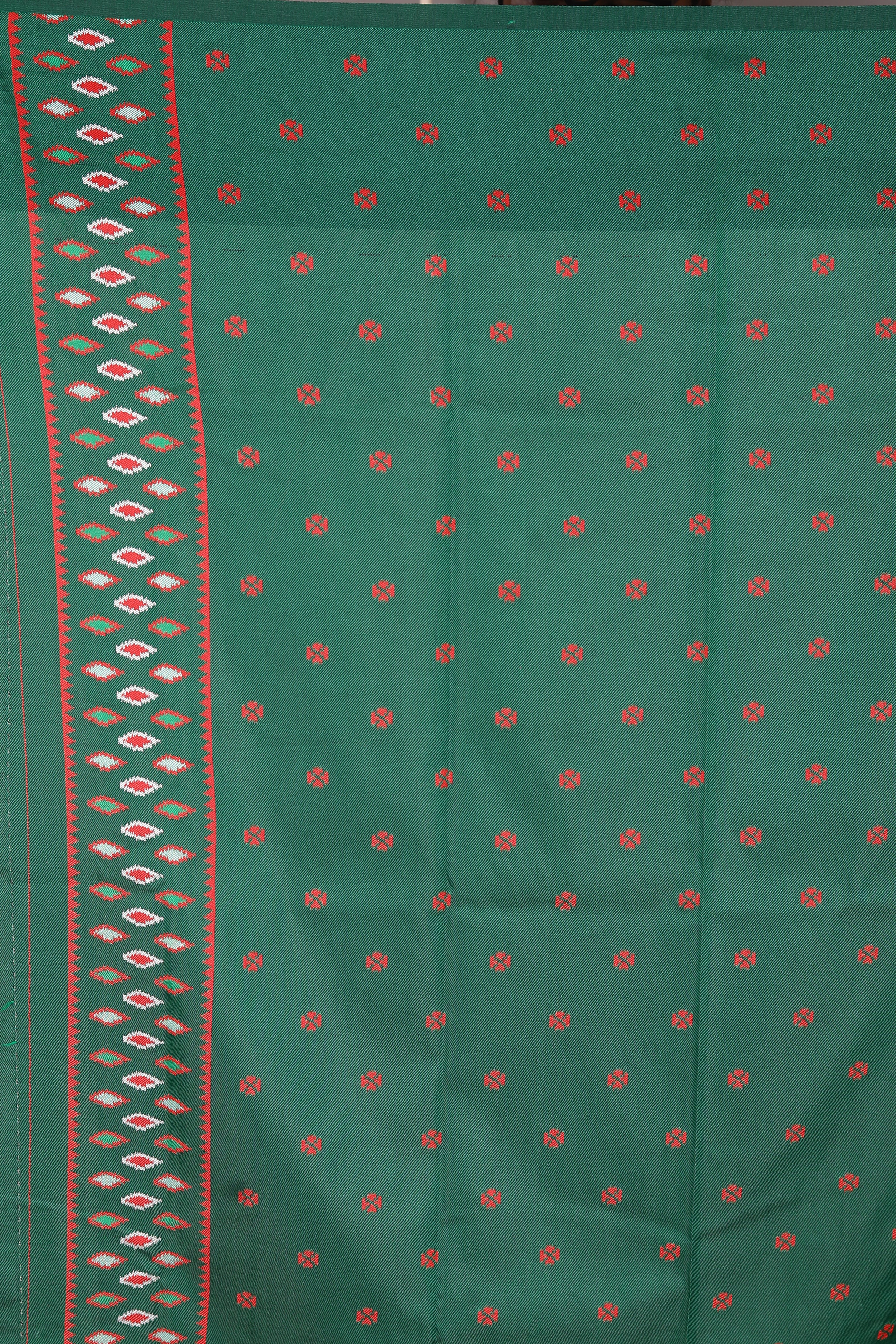 White Blended Ikkat Silk Saree - Keya Seth Exclusive