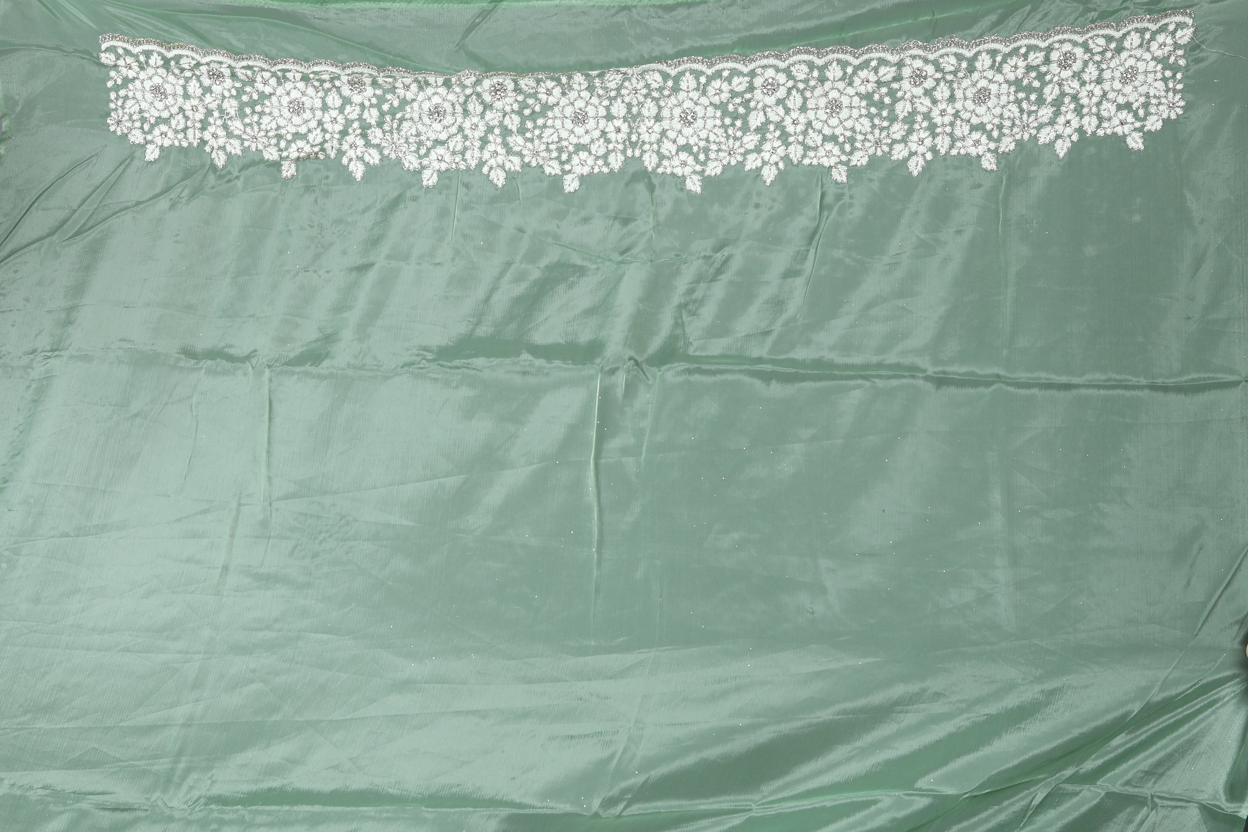 Light Green Blended Jimmy Choo Saree