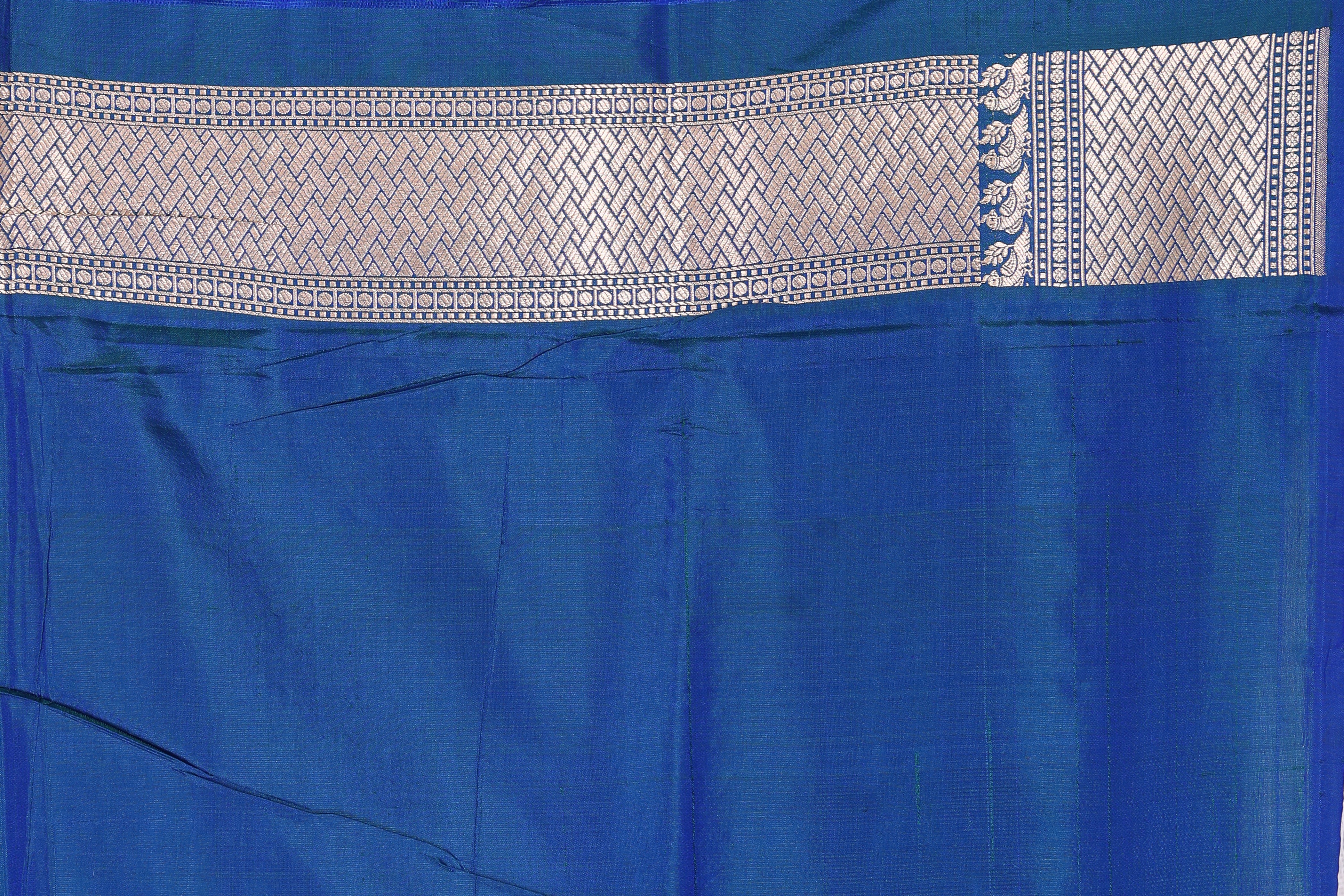 Blue Pure Katan Silk Saree - Keya Seth Exclusive