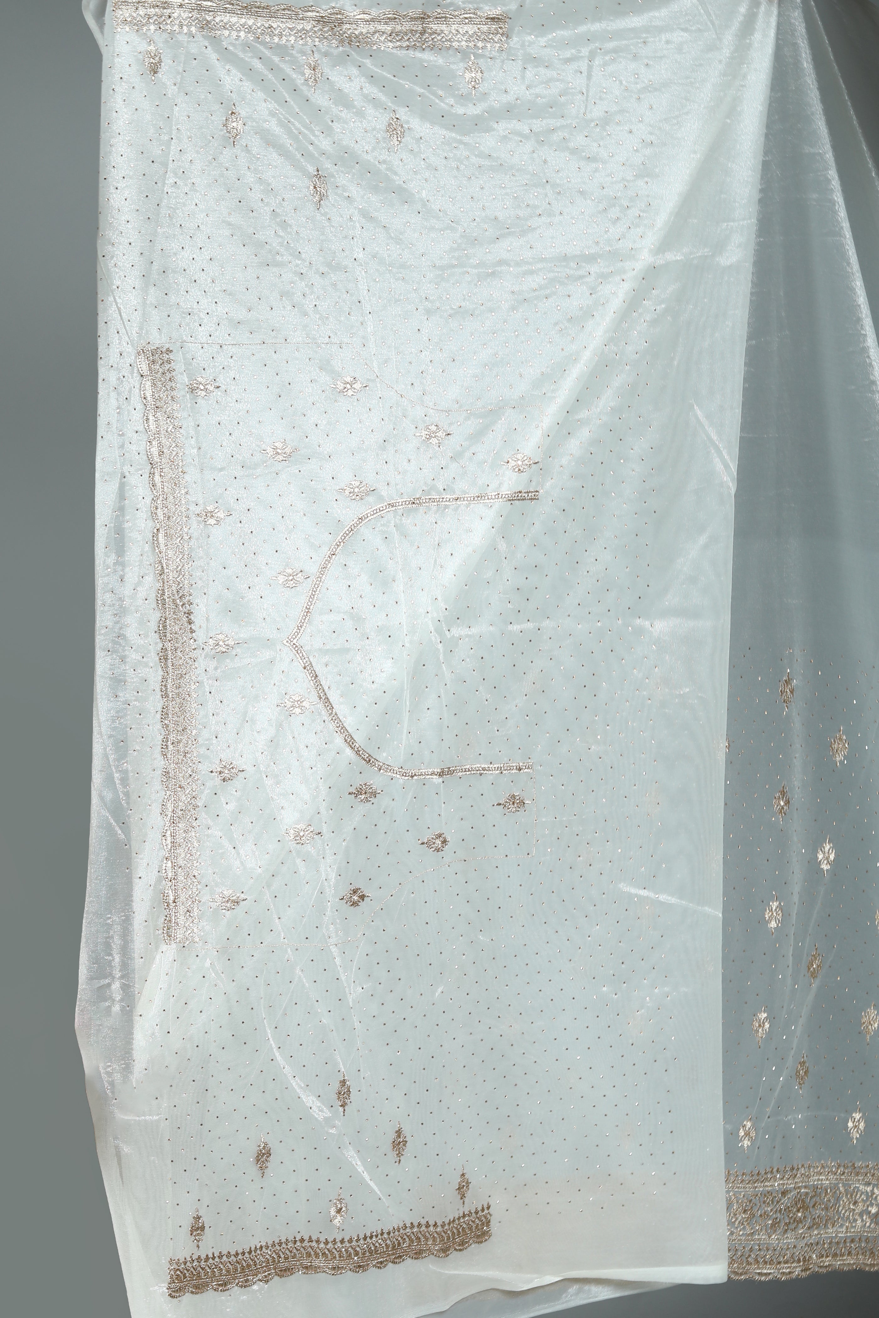 White Blended Jimmy Choo Saree