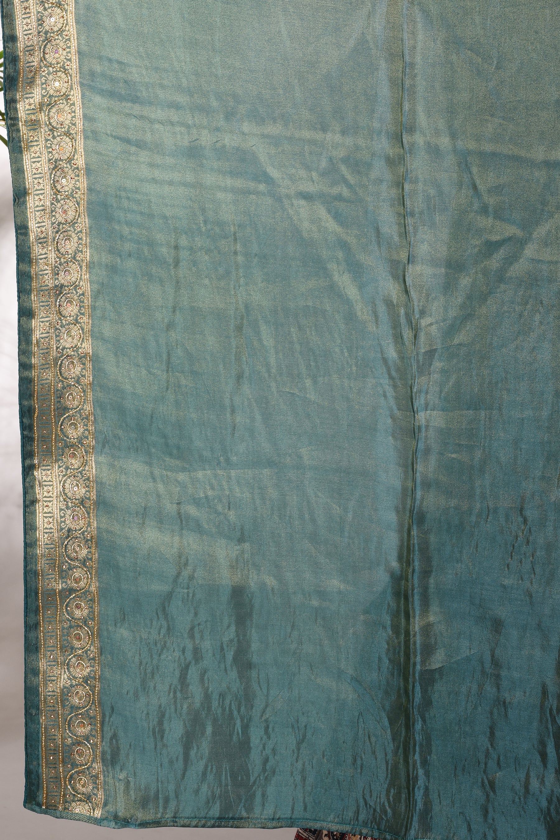 Pesta Green Tissue Saree - Keya Seth Exclusive