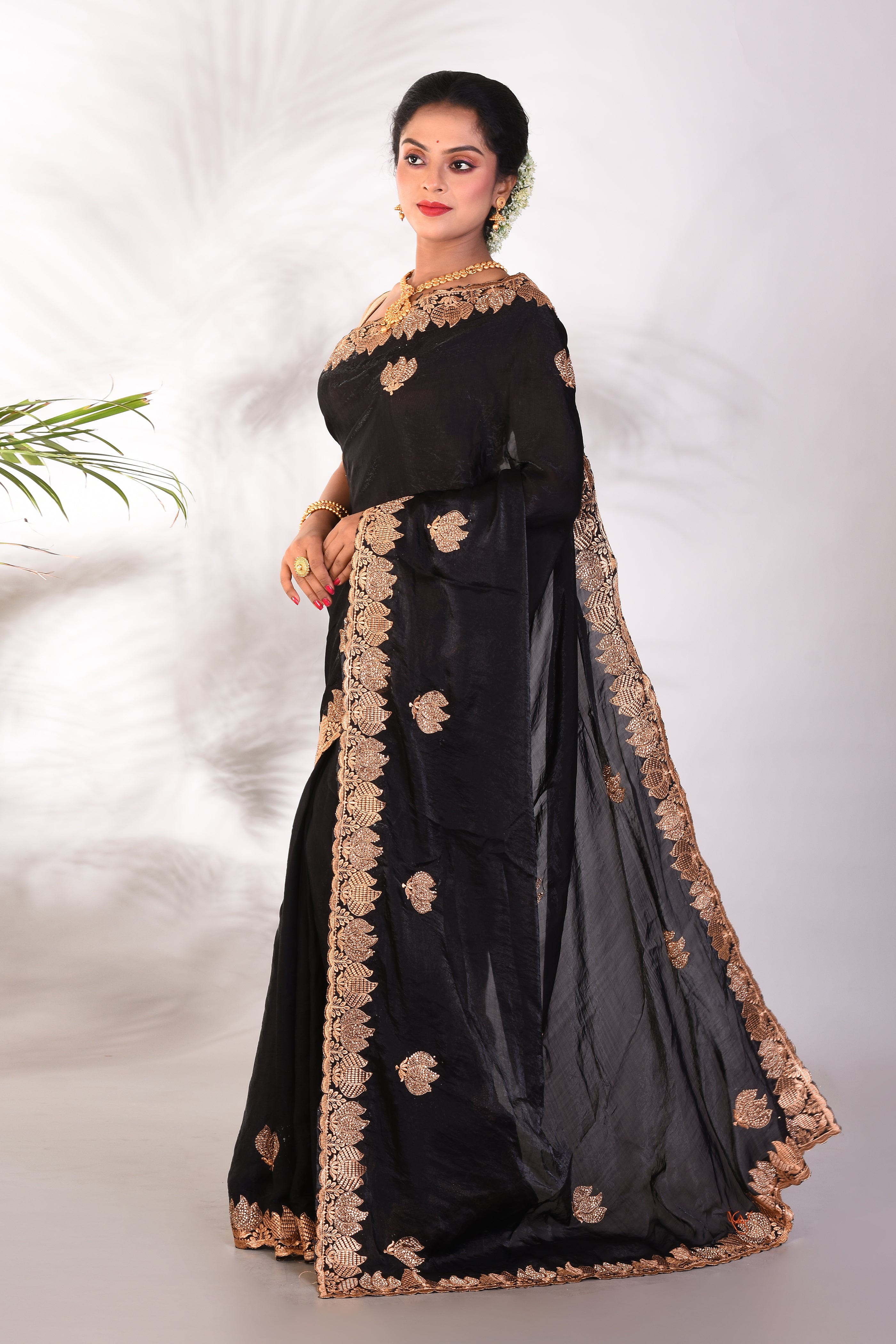 Black Organza Saree - Keya Seth Exclusive