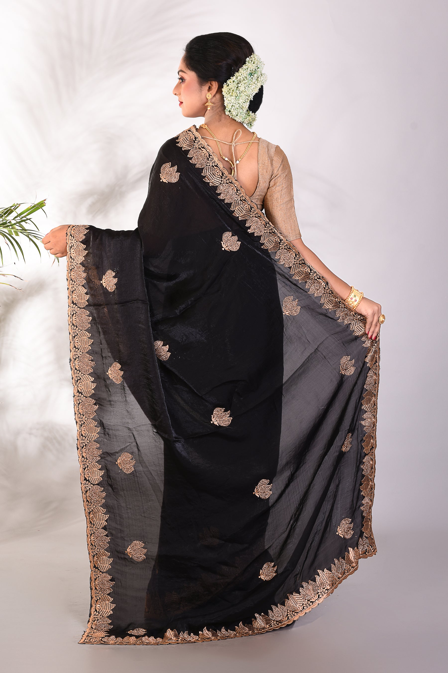 Black Organza Saree - Keya Seth Exclusive