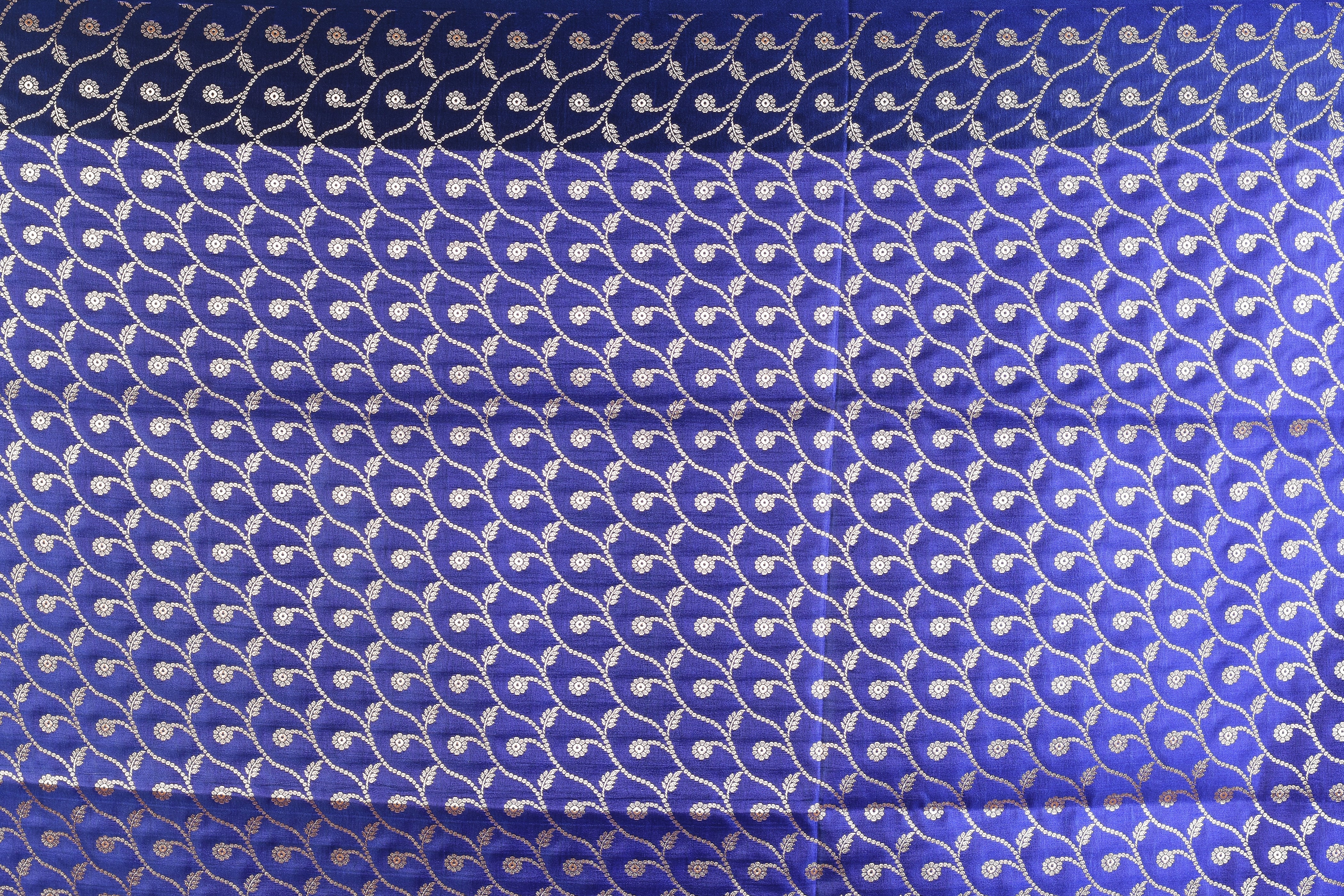 Royal Blue Mushroo Silk Saree - Keya Seth Exclusive