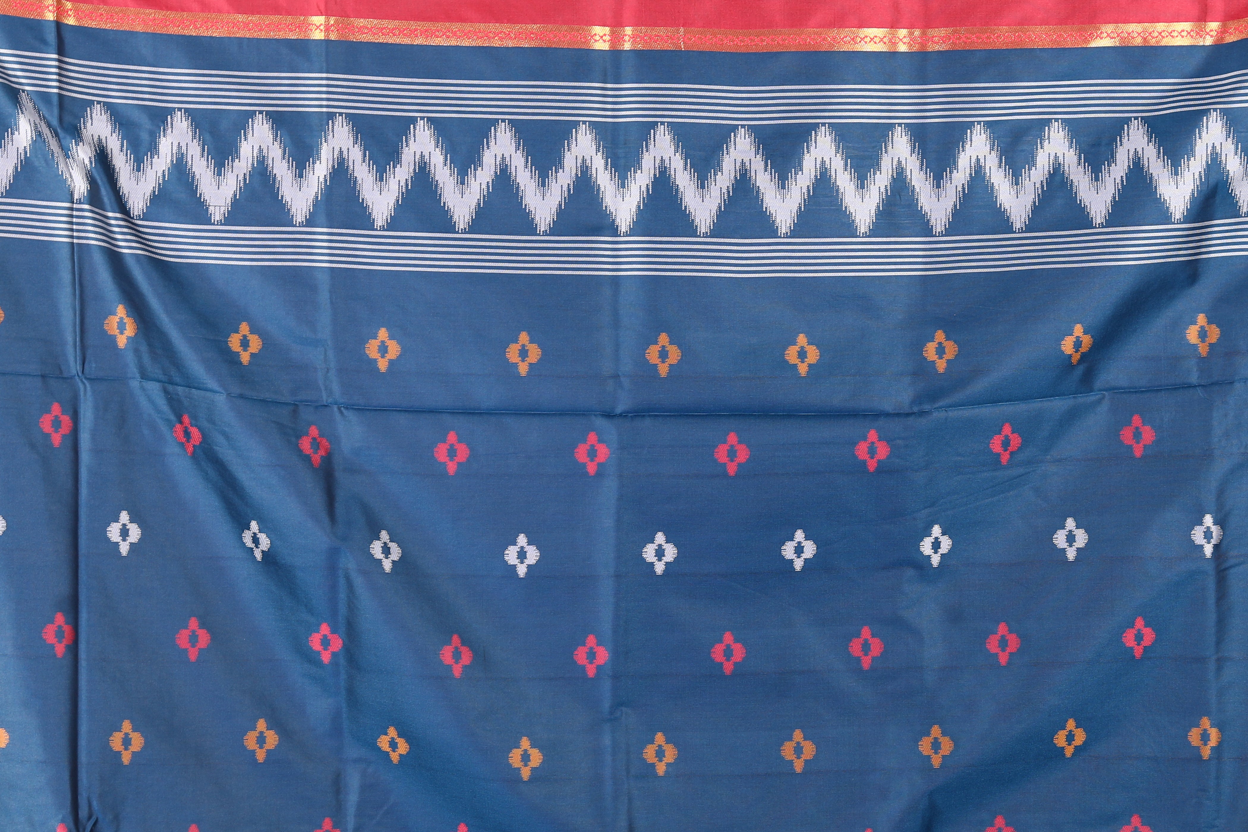 Maroon Blended Ikkat Silk Saree - Keya Seth Exclusive