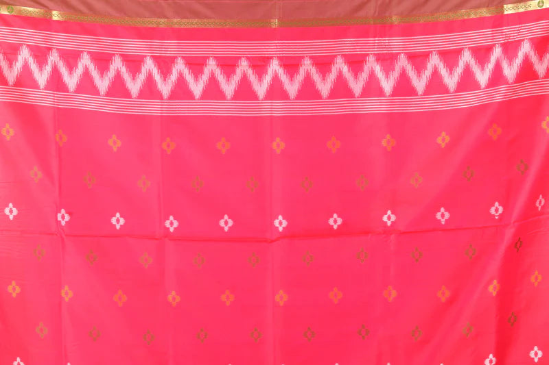 Brown Dual Tone Blended Ikkat Silk Saree - Keya Seth Exclusive