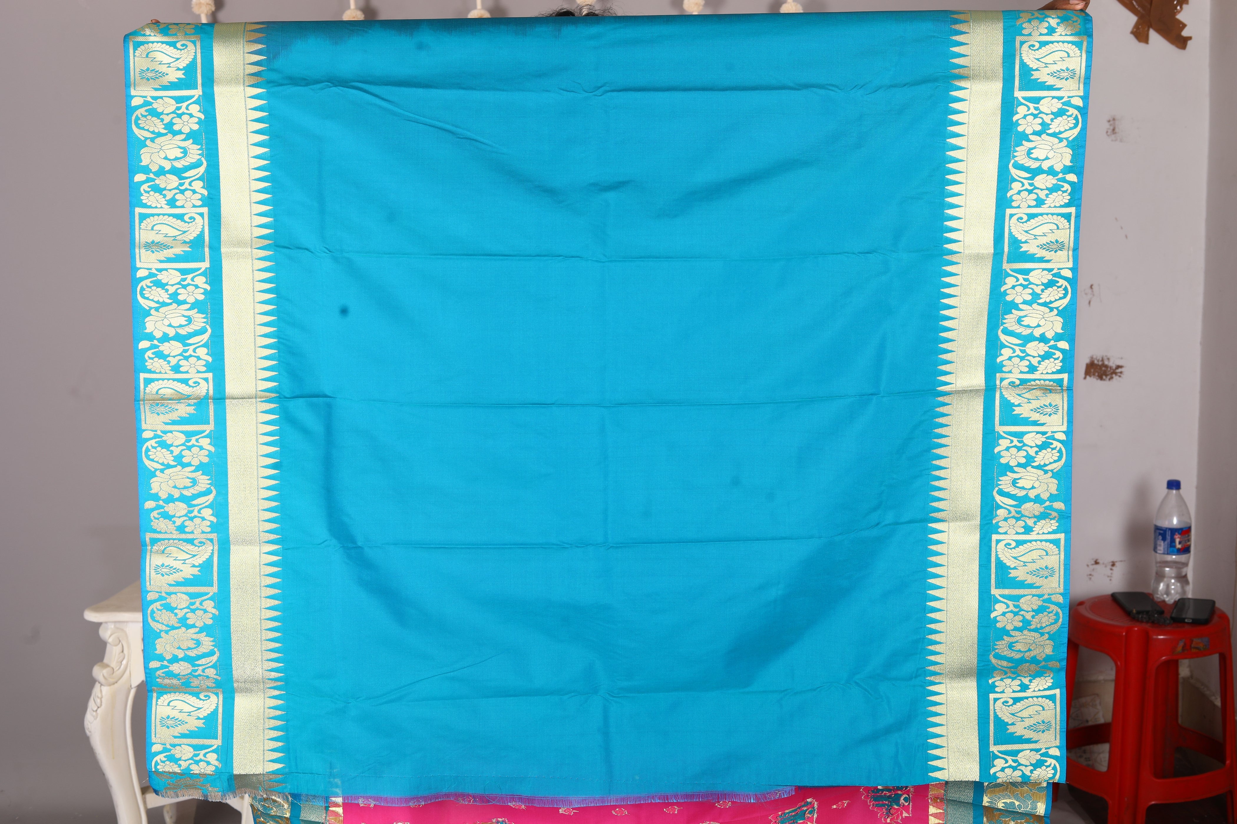 Pink Blended Kanjivaram Silk Saree - Keya Seth Exclusive
