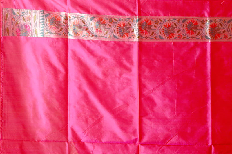 Pink Pure Katan Silk Saree - Keya Seth Exclusive