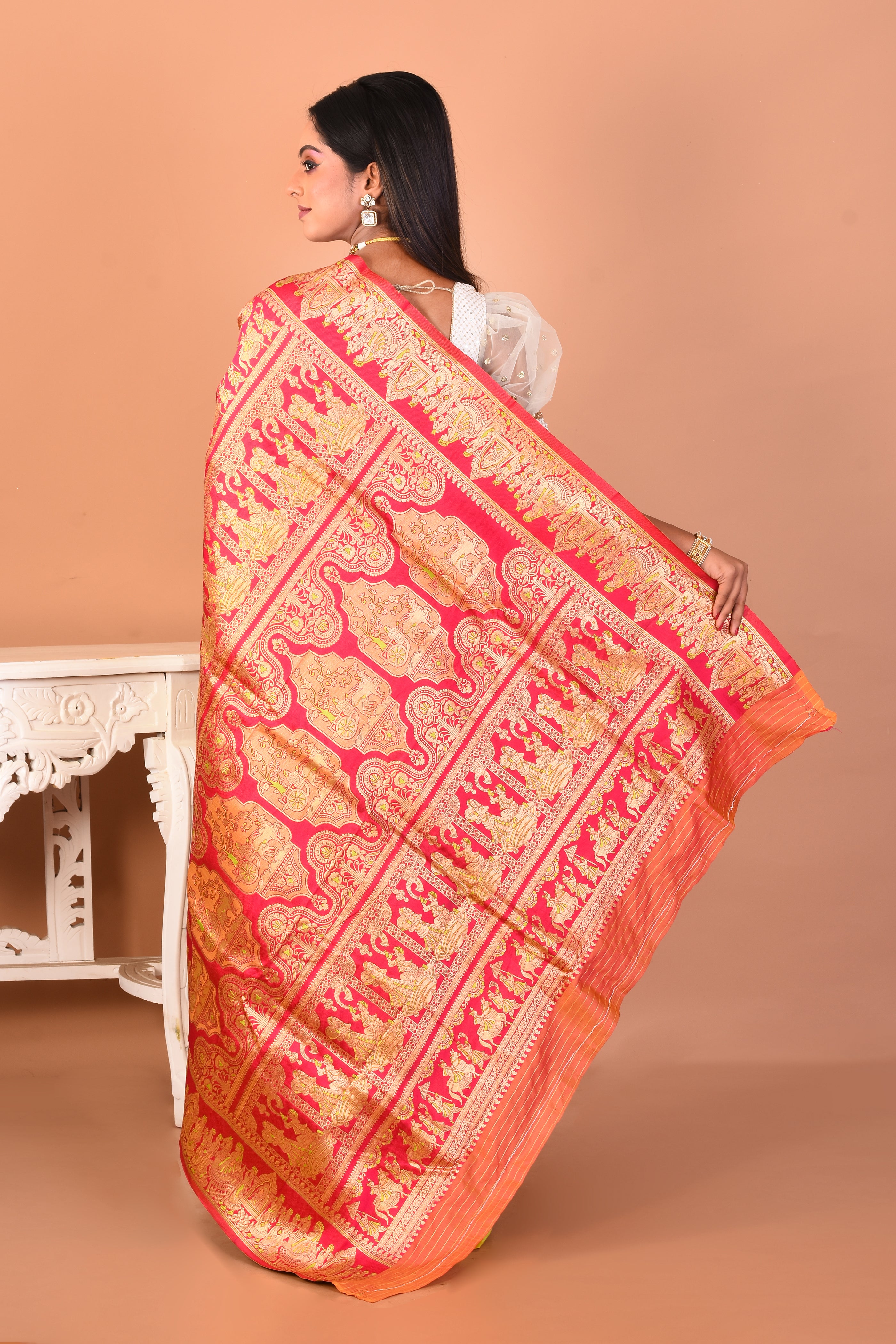 Leaf Green Blended Kanjivaram Silk Saree - Keya Seth Exclusive