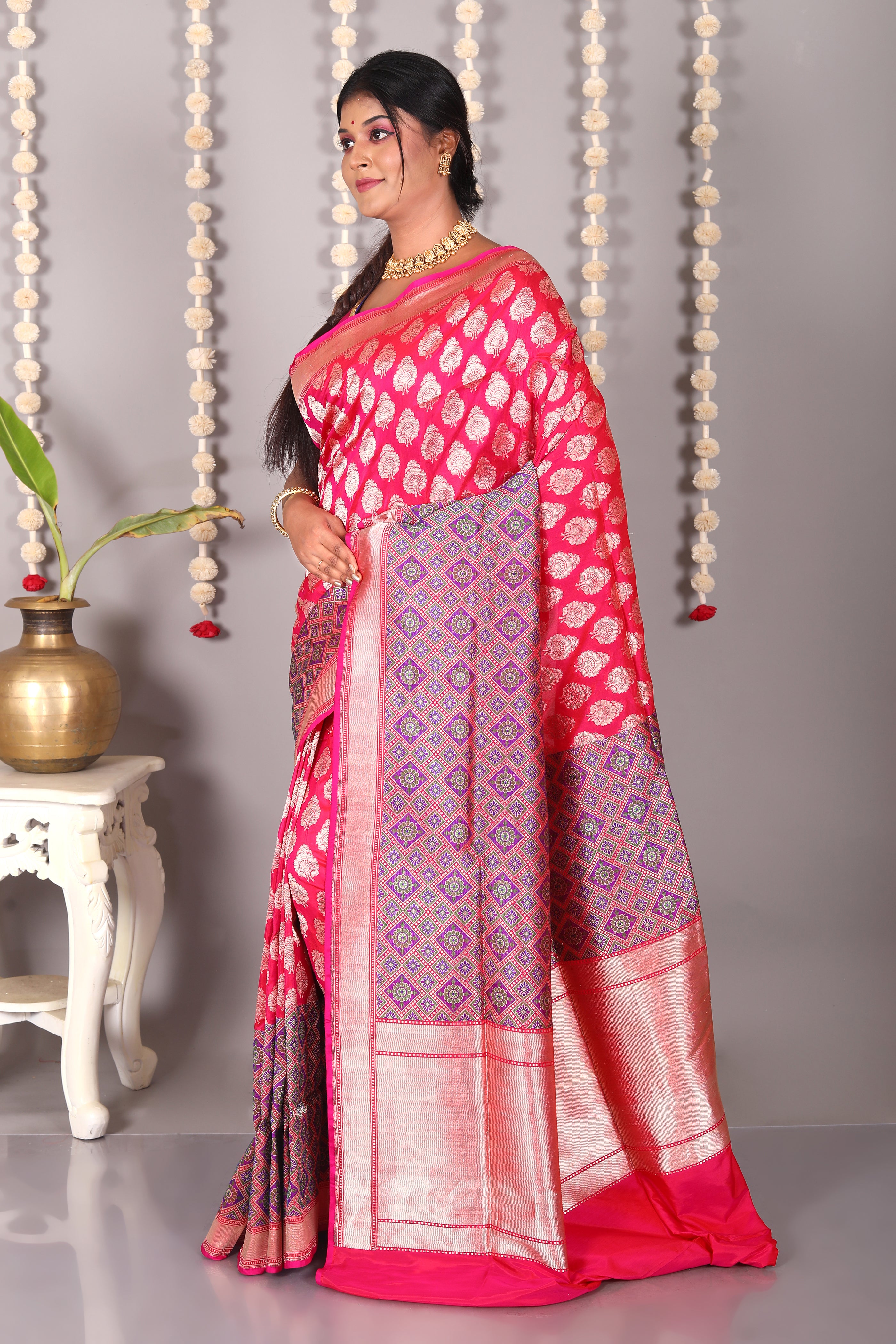 Rani Pure Katan Silk Saree - Keya Seth Exclusive